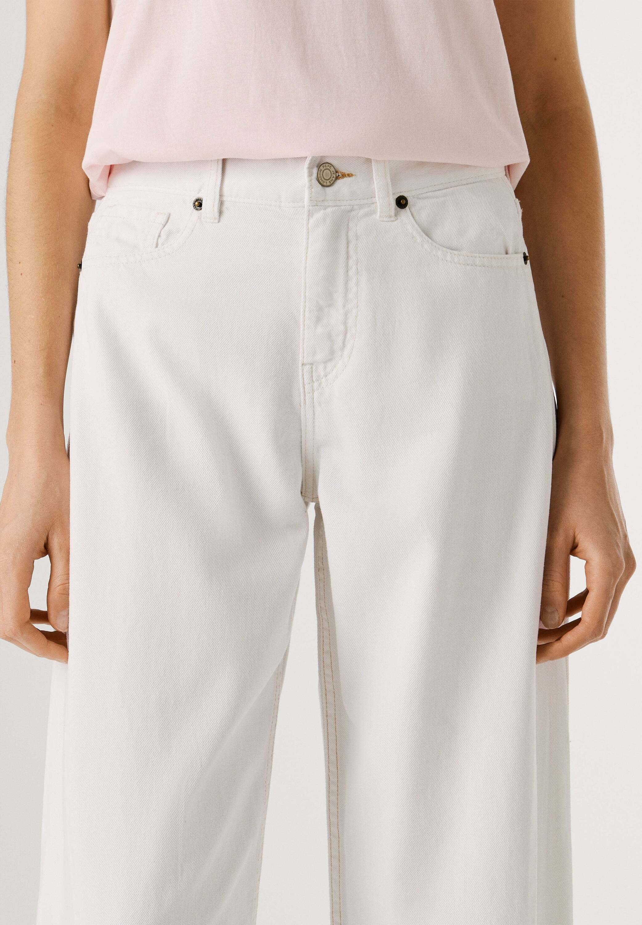 Pepe Jeans Relax-fit-Jeans »relaxed fit jeans LOOSE BOW SHAPED MW WHITE«