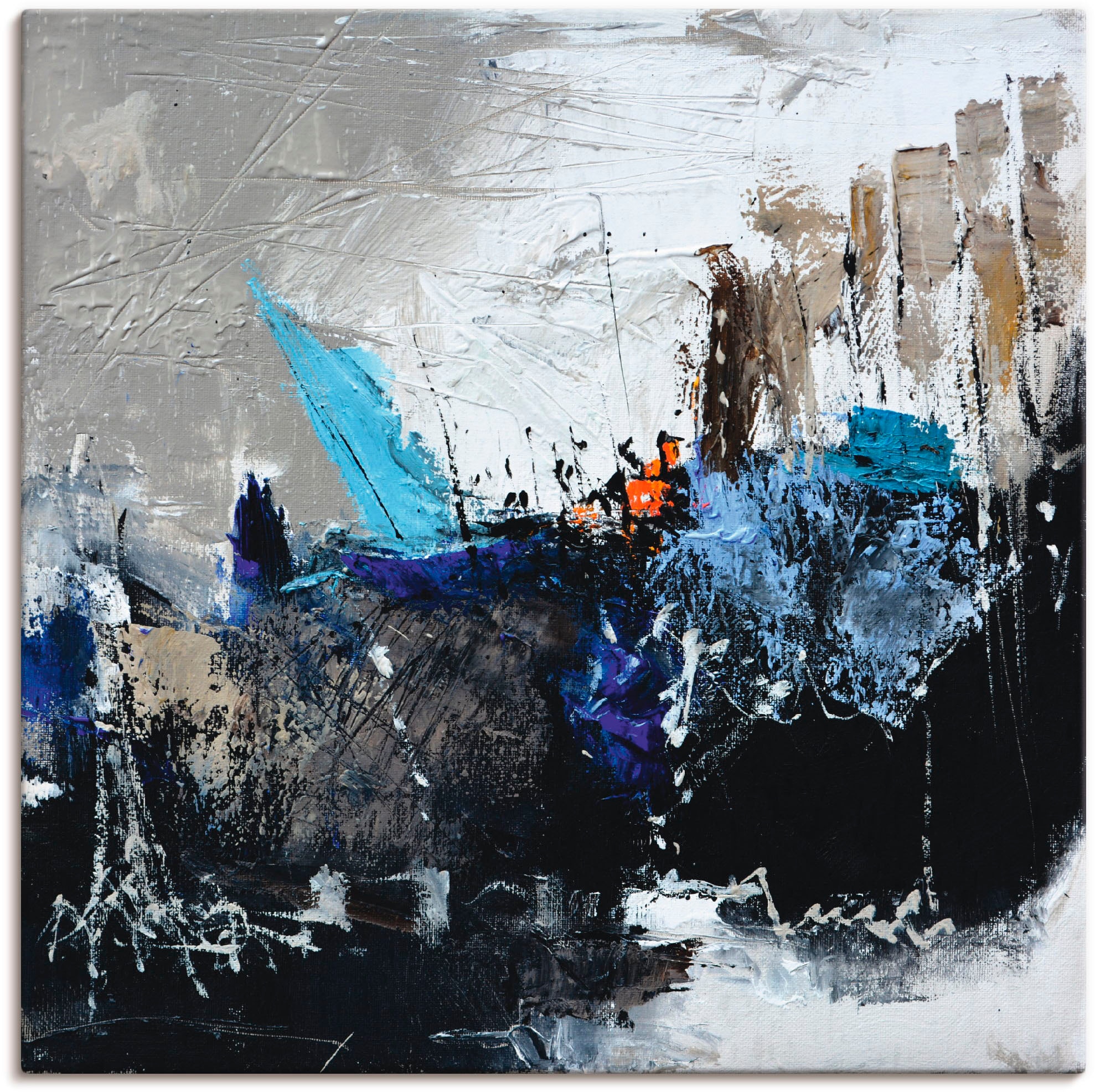 Artland Leinwandbild "Abstrakt II" Gegenstandslos 1 Stk. tlg. auf Holzrahme günstig online kaufen