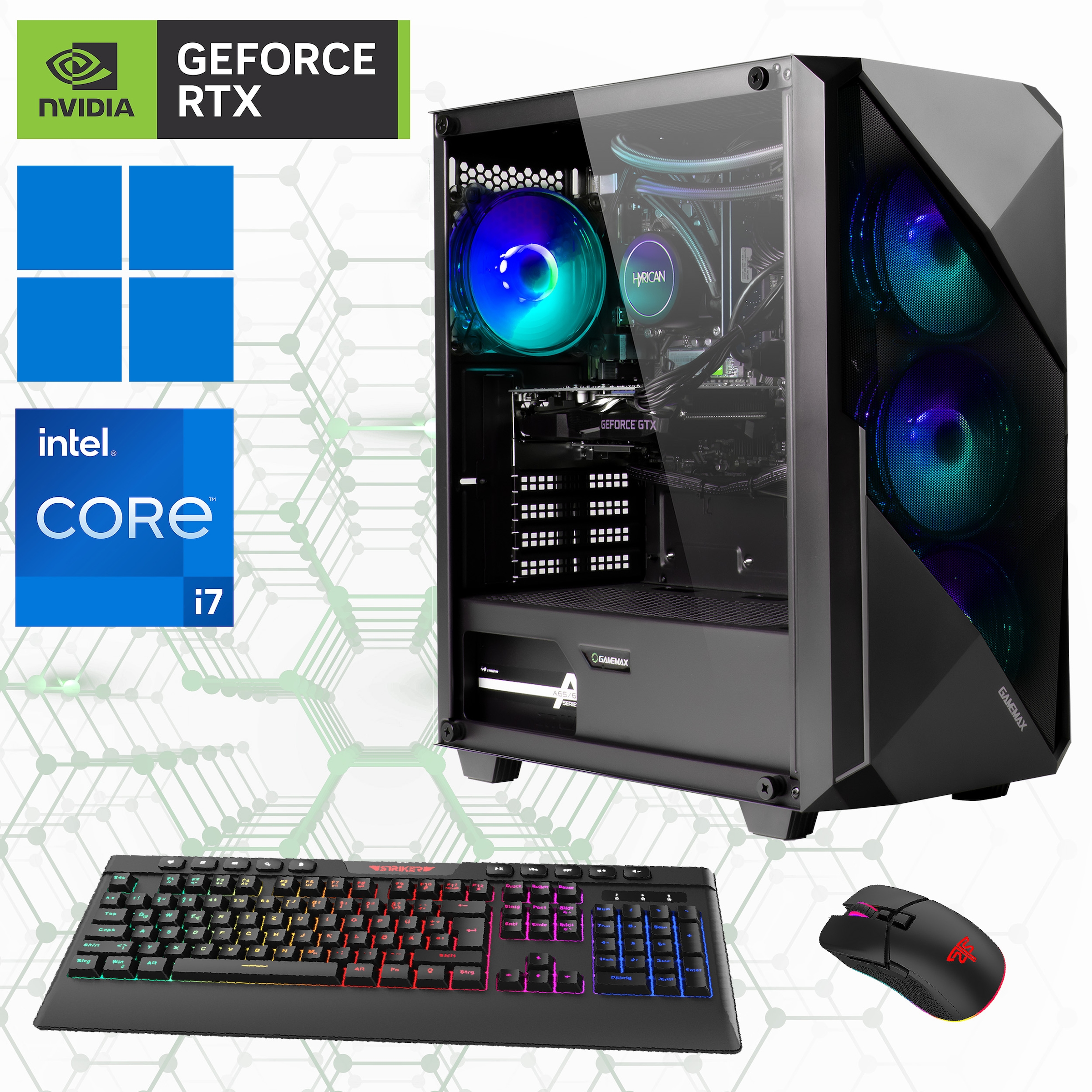 Hyrican Gaming-PC »Striker 7222«, DDR5-RAM, PCIe SSD Gen4, Windows 11