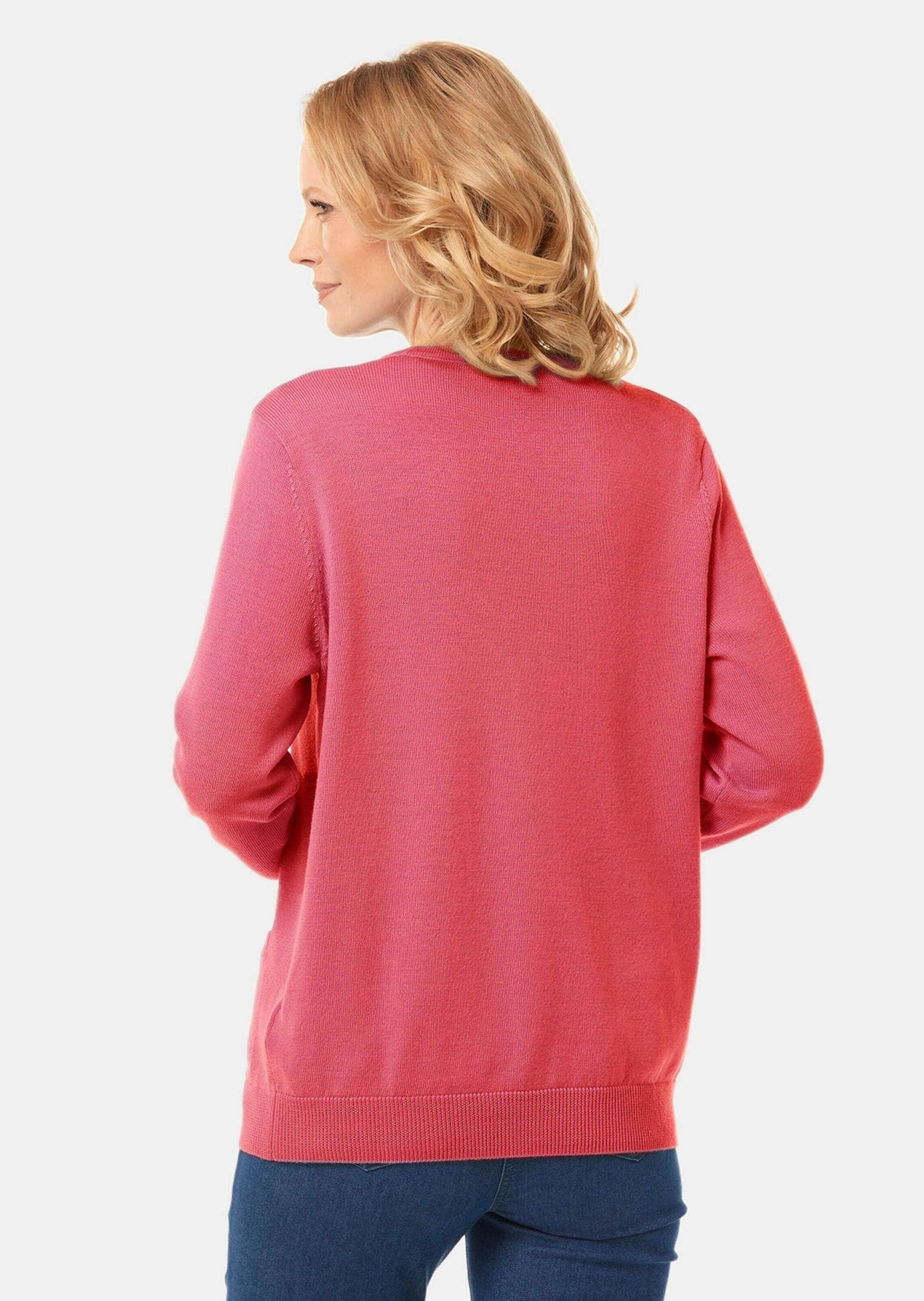 GOLDNER Strickpullover »Kurzgröße Strick-Twinset aus Merino-Schurwolle«