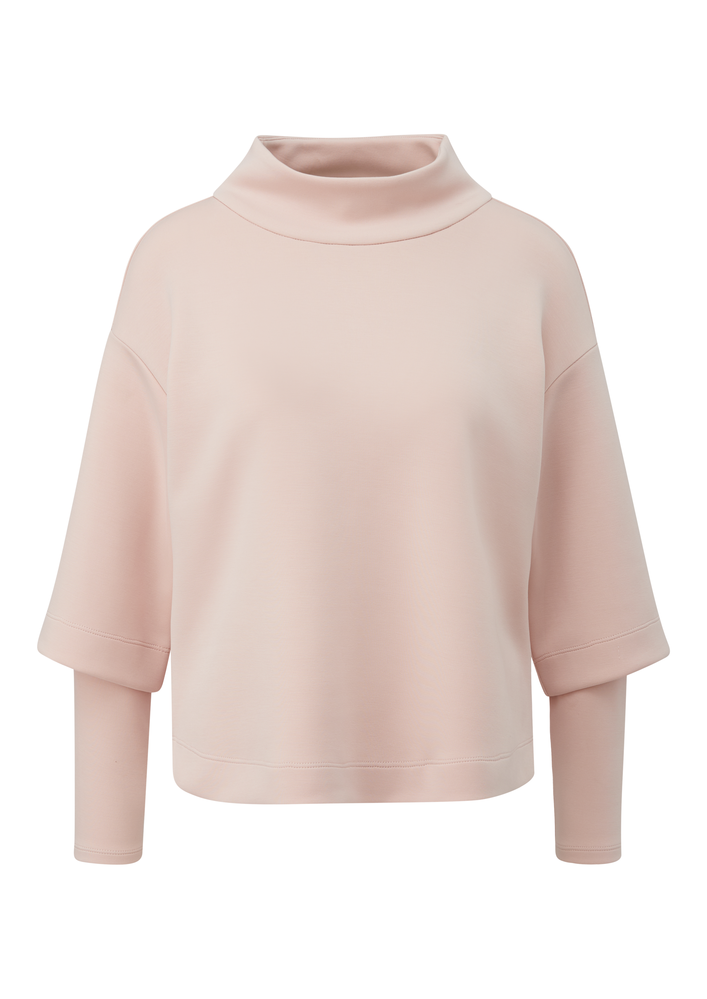 s.Oliver BLACK LABEL Sweatshirt, mit großem Stehkragen und Doppellayer-Ärme günstig online kaufen