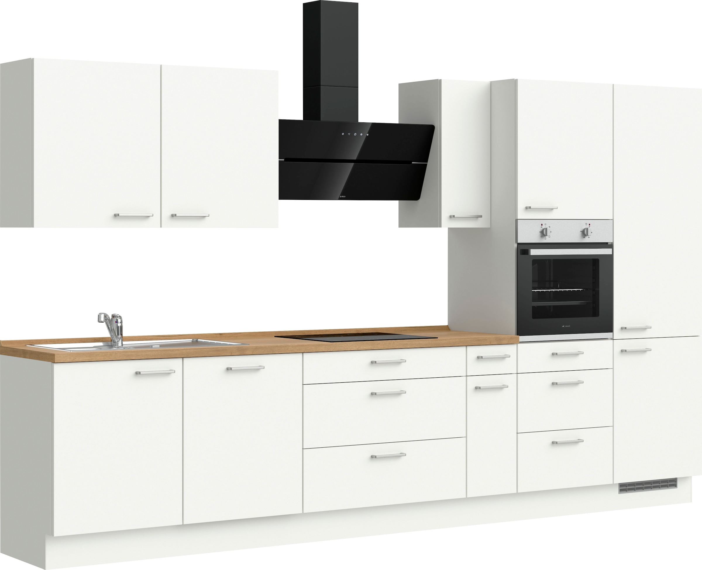 nobilia® elements Küchenzeile »"elements premium"«, vormontiert, Ausrichtung wählbar, Breite 360 cm, ohne E-Geräte