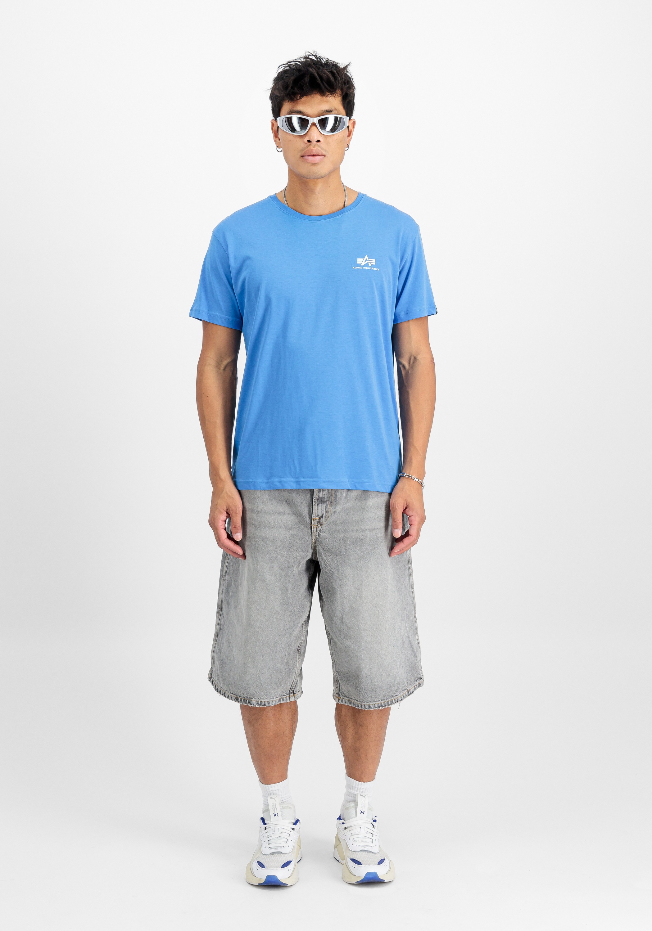 Alpha Industries T-shirt à Manches Courtes Basic Small Logo Mediterranean Blue M 2