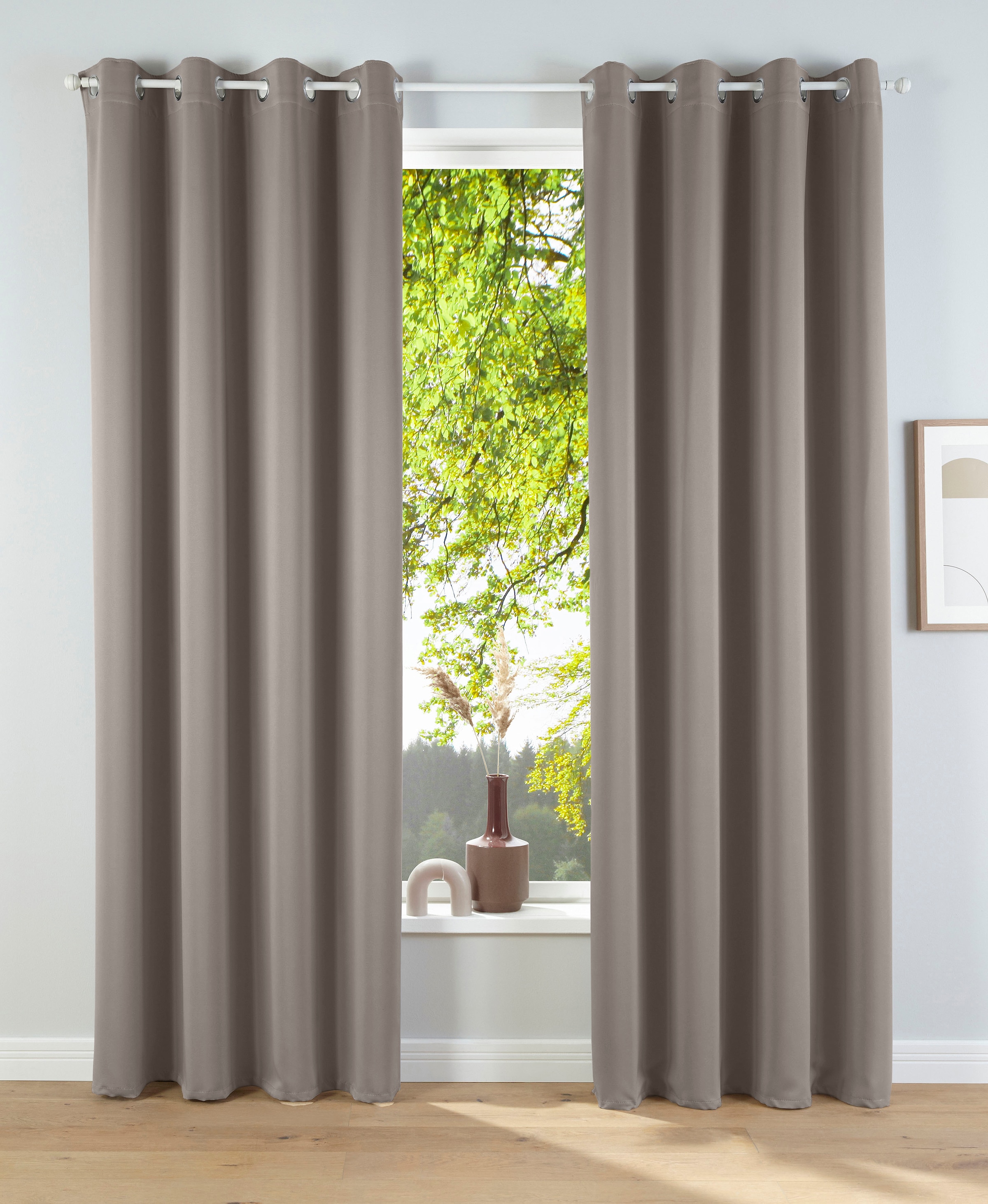 OTTO home Verdunkelungsvorhang "Solana" Ösen 2 Stk. tlg. 2-er Set, Breite 1 günstig online kaufen