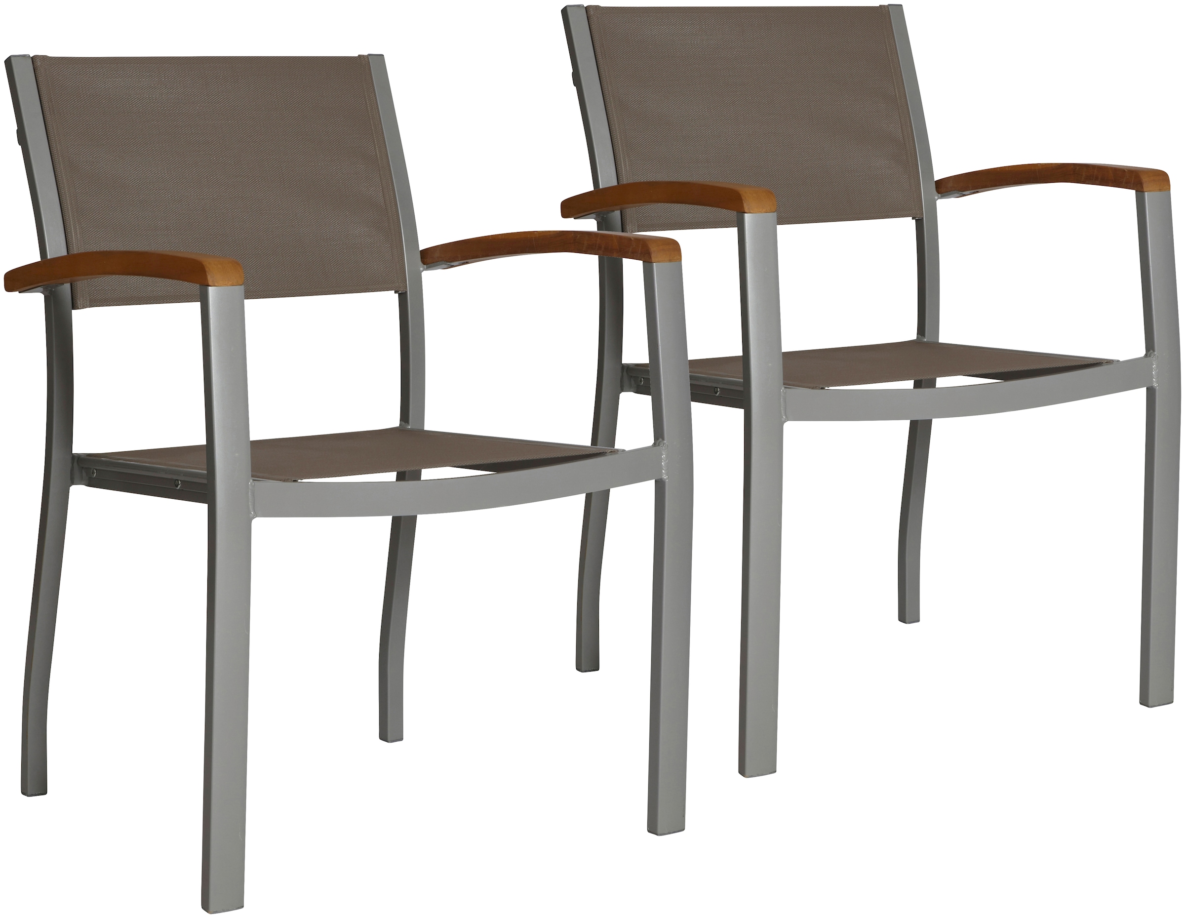 MERXX Gartenstuhl "Monaco" (Set) 2 Stk. Armstützen aus Akazie, stapelbar günstig online kaufen