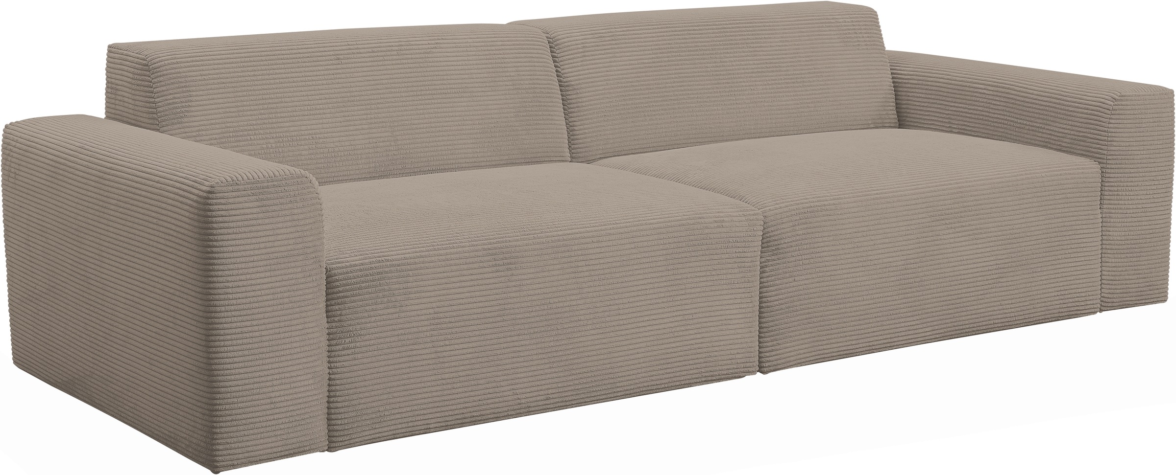 WERK2 Sofa »Zeus 3-Sitzer, Big-Sofa, Breite 256cm, Tiefe 105cm, modern und bequem«, Curvy Trend 3-Sitzer mit urbaner Optik