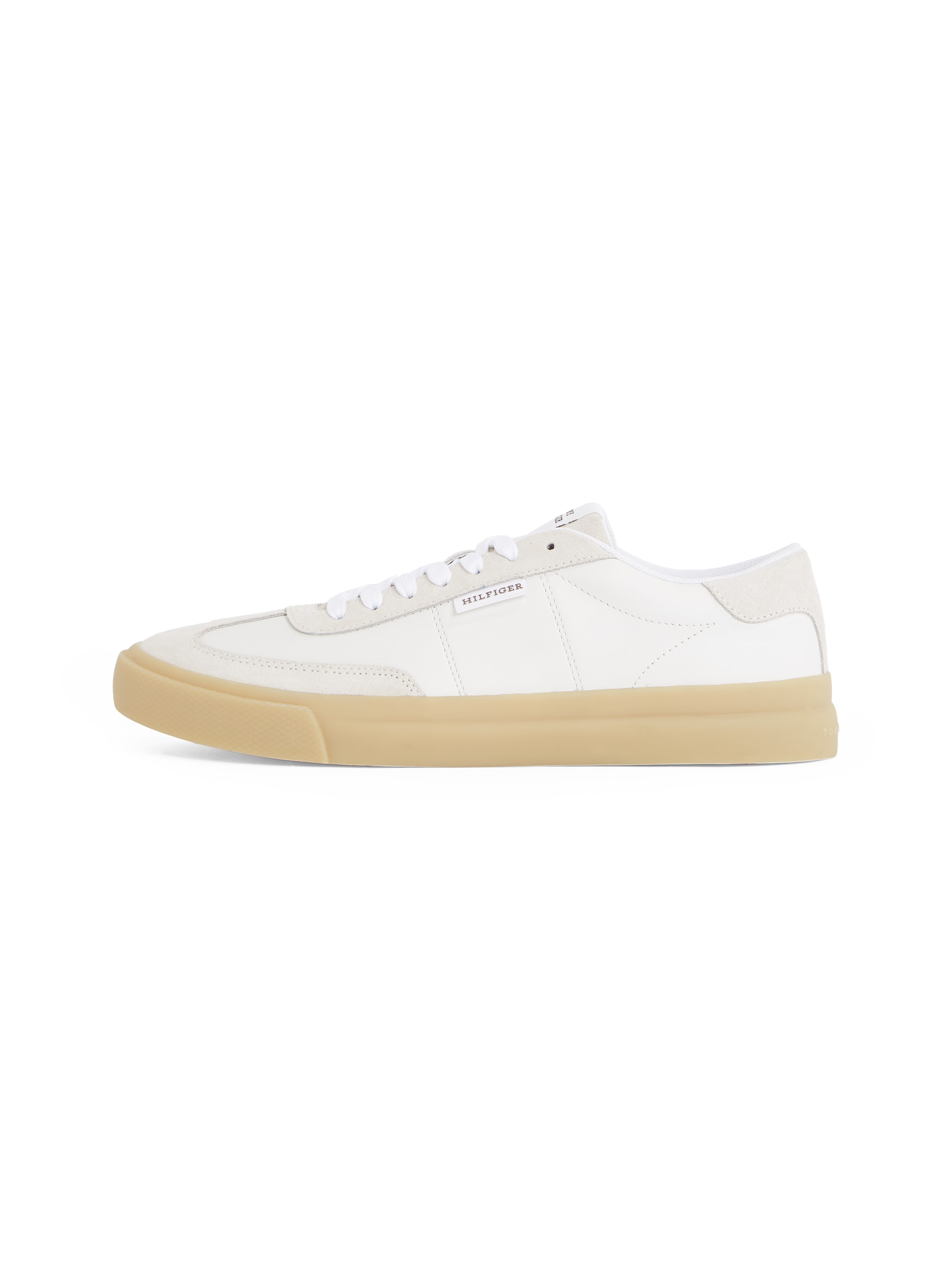 Tommy Hilfiger Sneaker »TH CUPSET SUMMER LTH«, Freizeitschuh, Halbschuh, Schnürschuh mit seitlichem Label