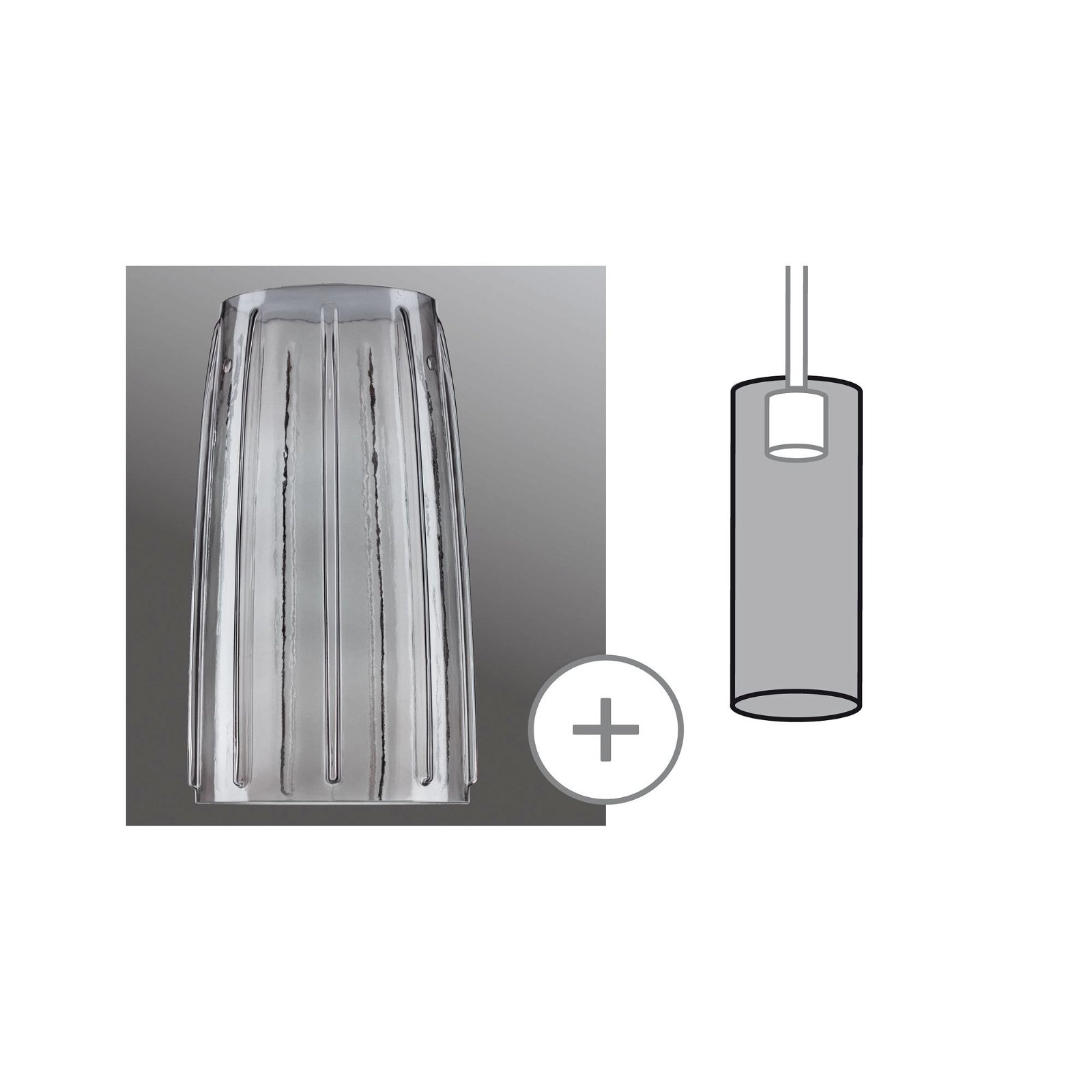 Paulmann Schienensystem-Sets »URail Schirm Drio 2Easy 152mm Rauchglas«