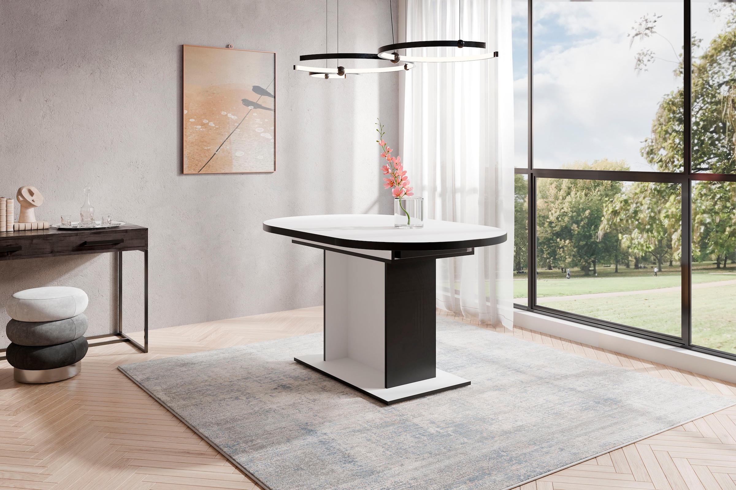 Home affaire Esstisch »Basel«, pflegeleichter Tisch, 140cm auf 180cm ausziehbar, verschiedene Farben