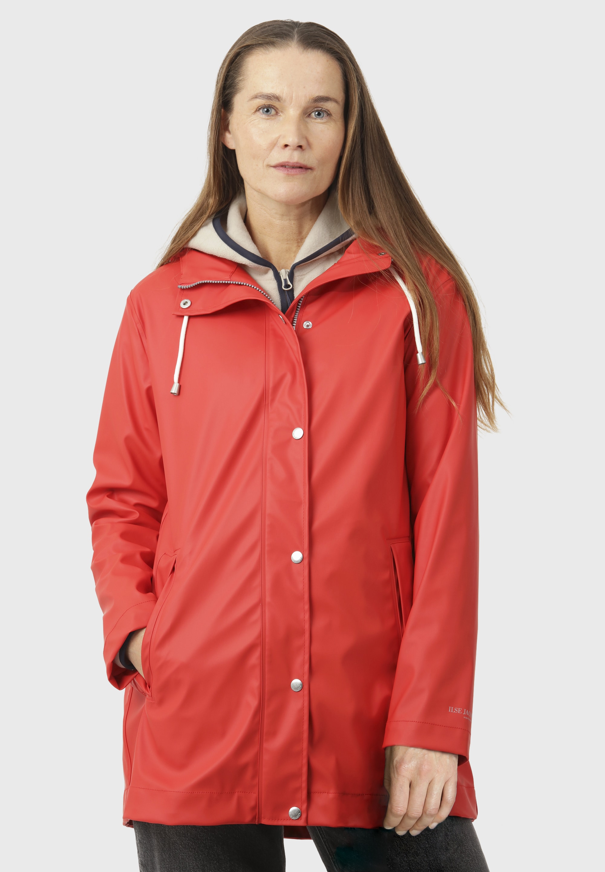 Regen- und Matschjacke »RAIN228FR«, mit Kapuze, PU-Beschichtung, Baumwolltrikot, 5000...