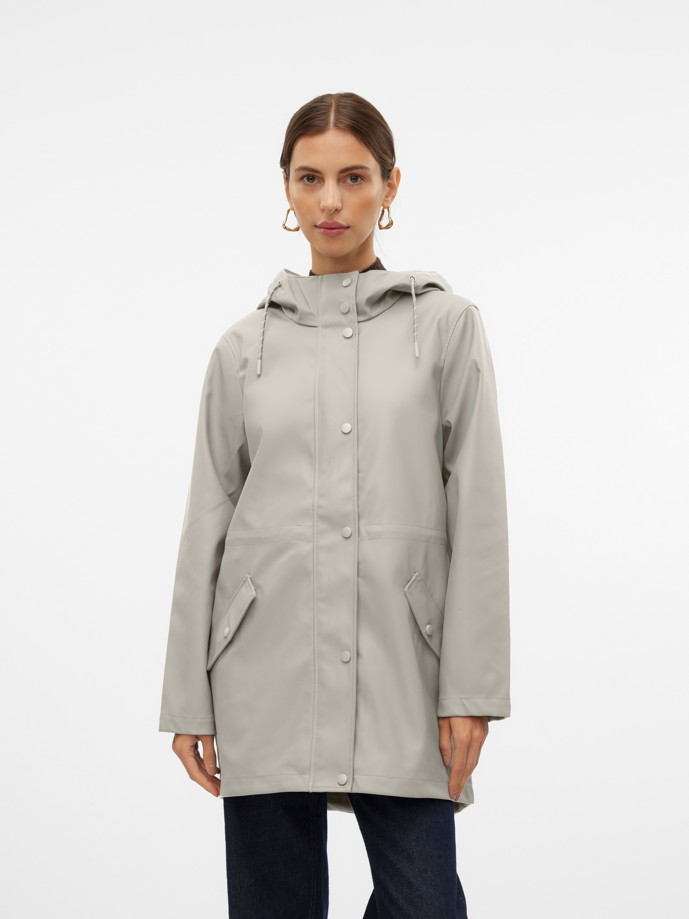Vero Moda Regenjacke "VMMALOU COATED JACKET" mit Kapuze wasserabweisende Be günstig online kaufen