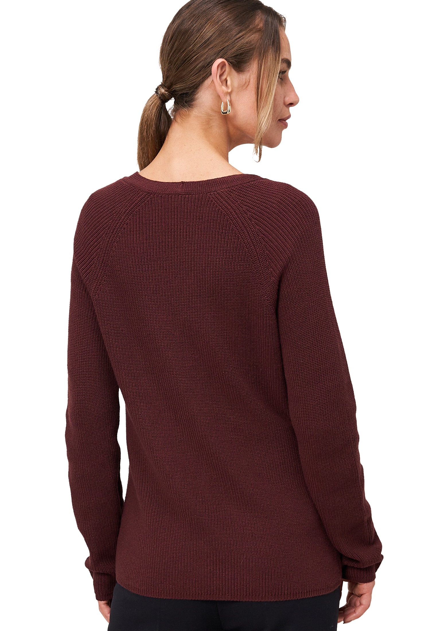 Zero Strickpullover »zero Damen Strukturpullover mit V-Ausschnitt«, (1 tlg.), Plain/ohne Details