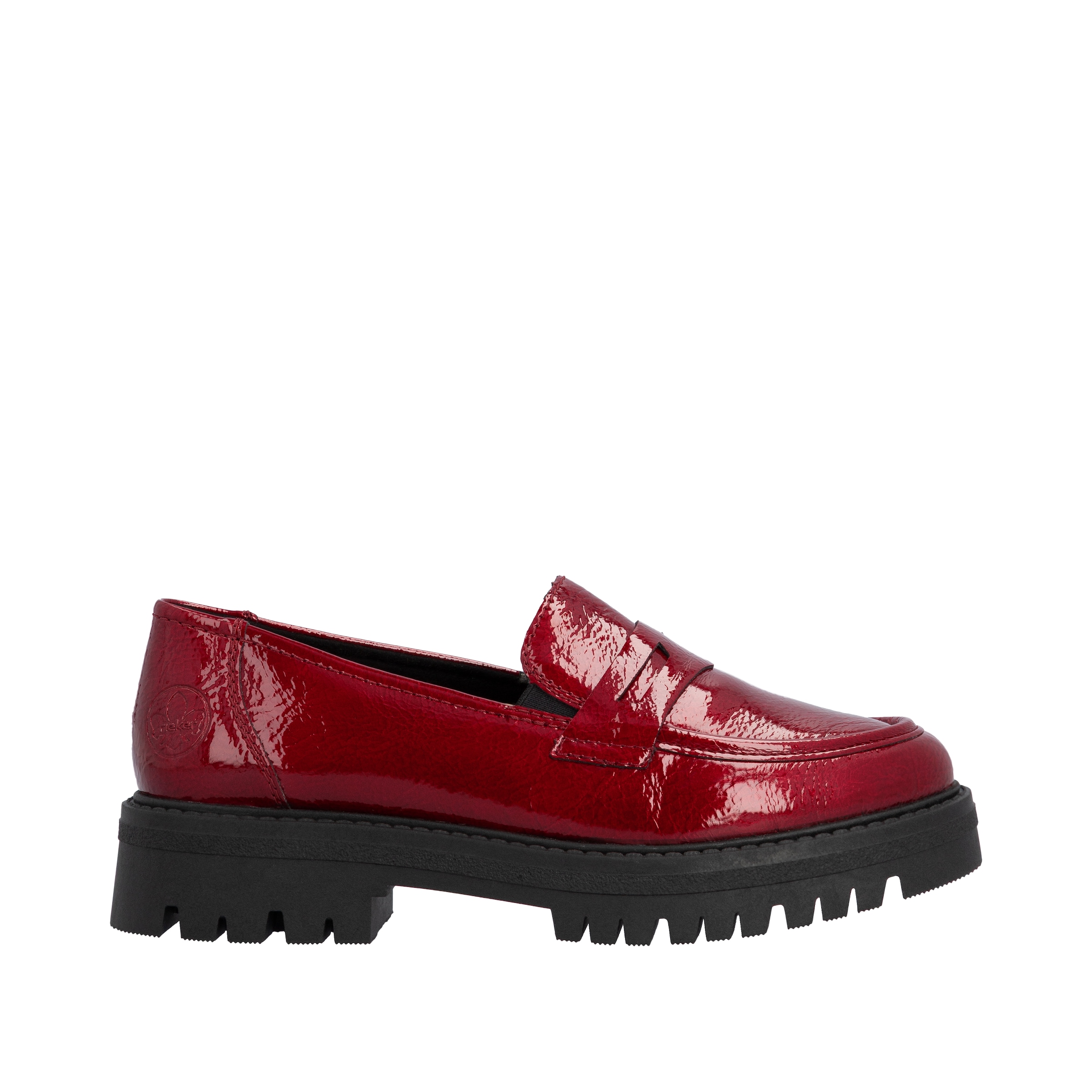 Rieker Loafer, Slipper, Halbschuh, Schlupfschuh, Businessschuh in Lack-Optik
