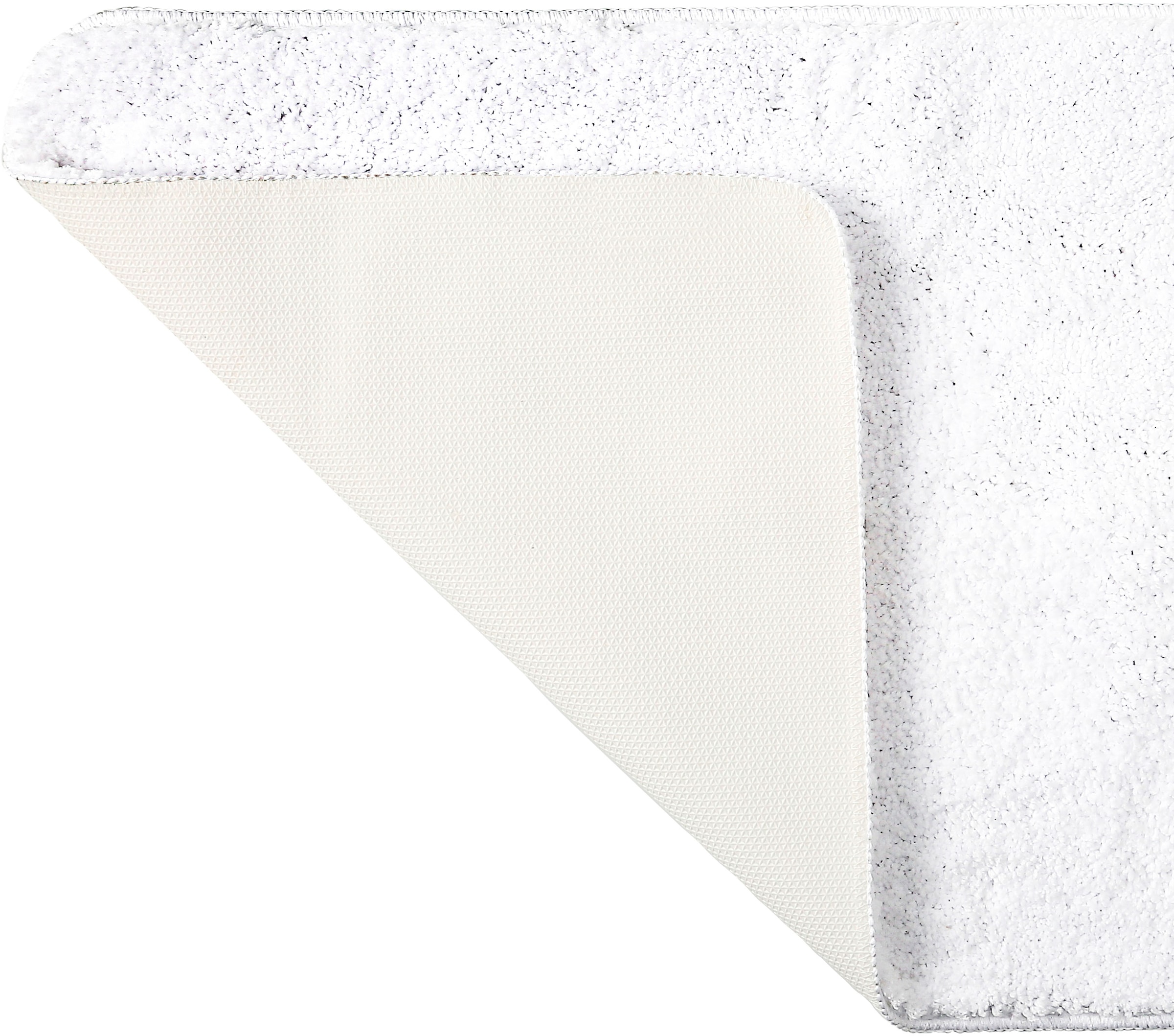 my home Badematte »Inga, Badezimmer Teppich, Badvorleger«, rutschhemmend beschichtet, schnell trocknend-strapazierfähig-fußbodenheizungsgeeignet, Badteppich, unifarben, weich, als halbrund und rechteckig erhältlich