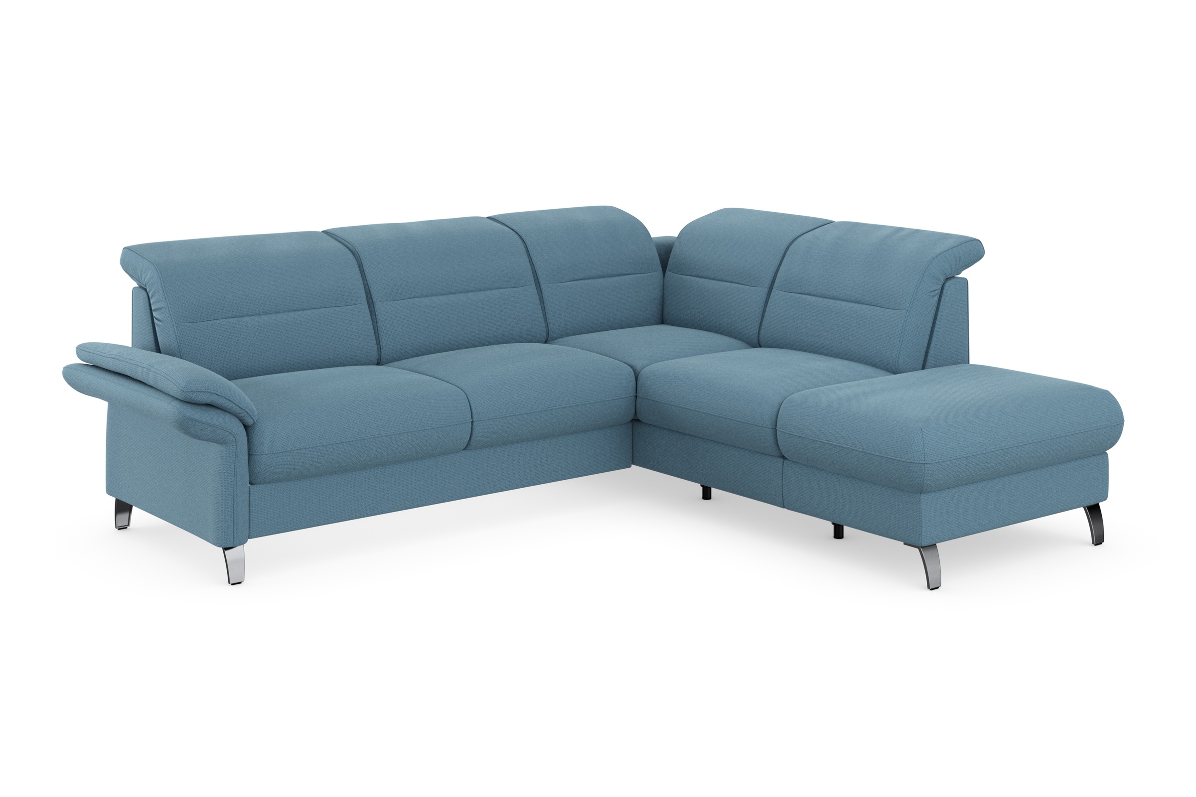 sit&more Ecksofa »Grenoble L-Form mit Federkern«, wahlweise mit Bettfunktion, Bettkasten, Arm- und Kopfteilverstellung