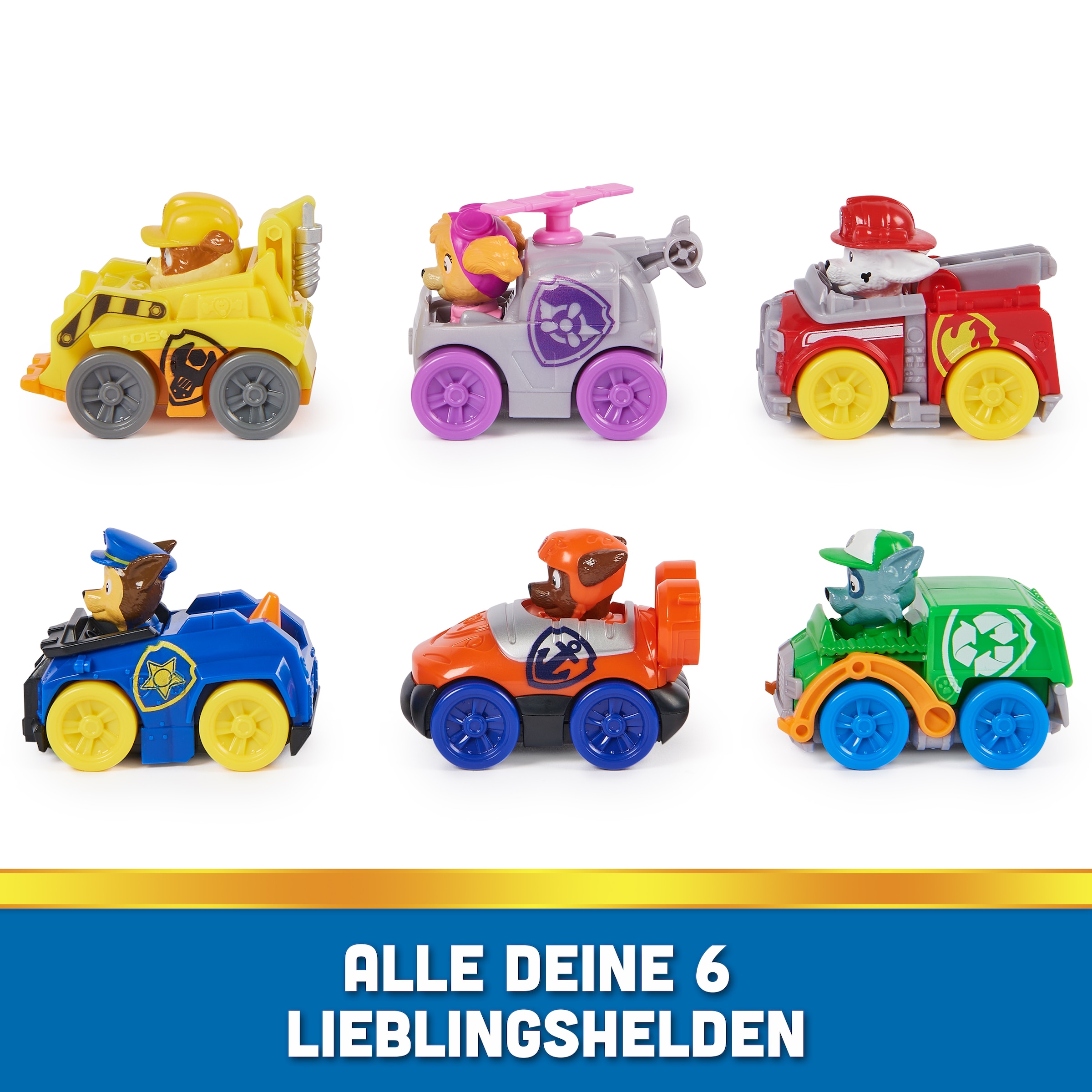 Spin Master Spielzeug-Auto »PAW Patrol - Fahrzeug Set Pup Squad Racers« im Hosentaschenformat