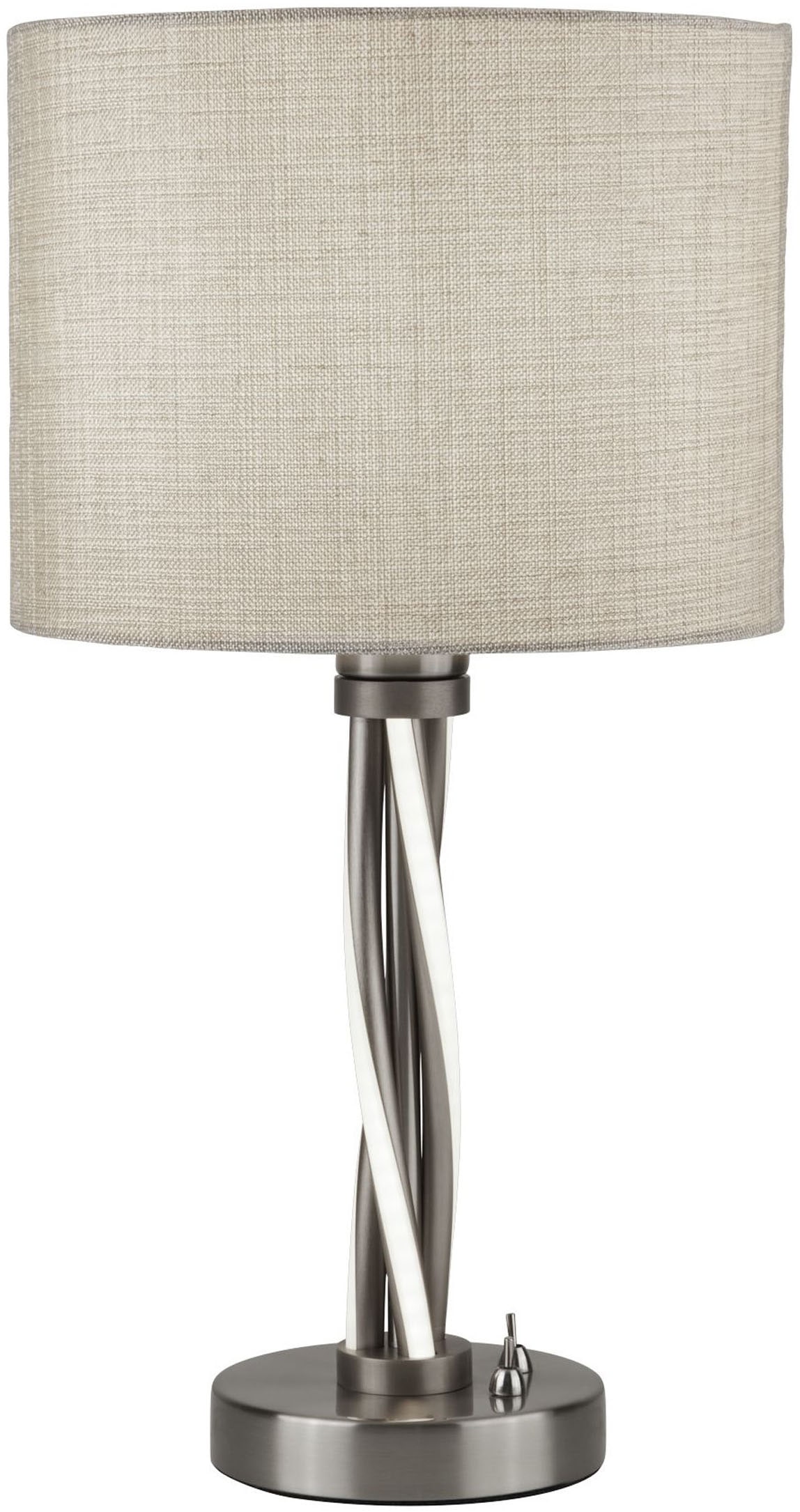 Searchlight LED Tischleuchte »Vegas LED-Tischleuchte - Satinsilber« E27 1 Stk.