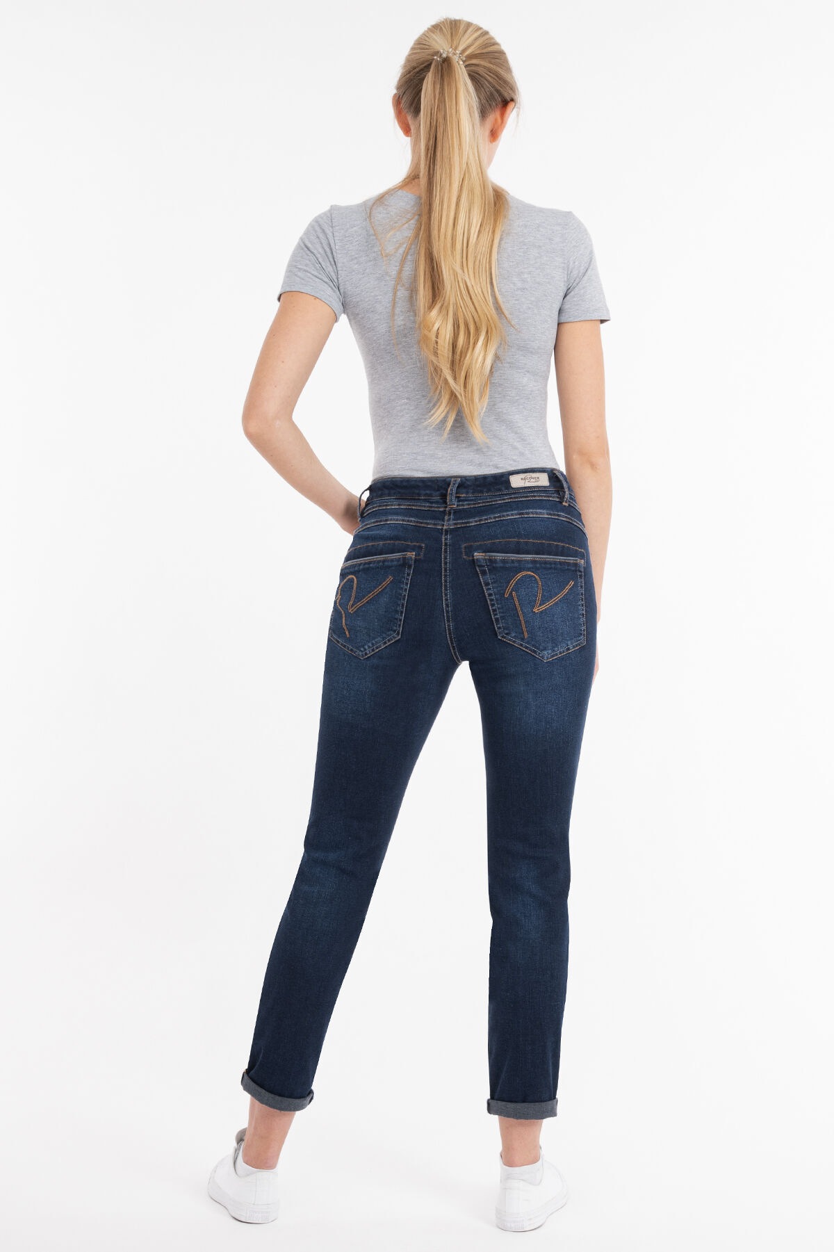 Recover Pants Slim-fit-Jeans »Luna«, mit Stickerei auf den Gesäßtaschen