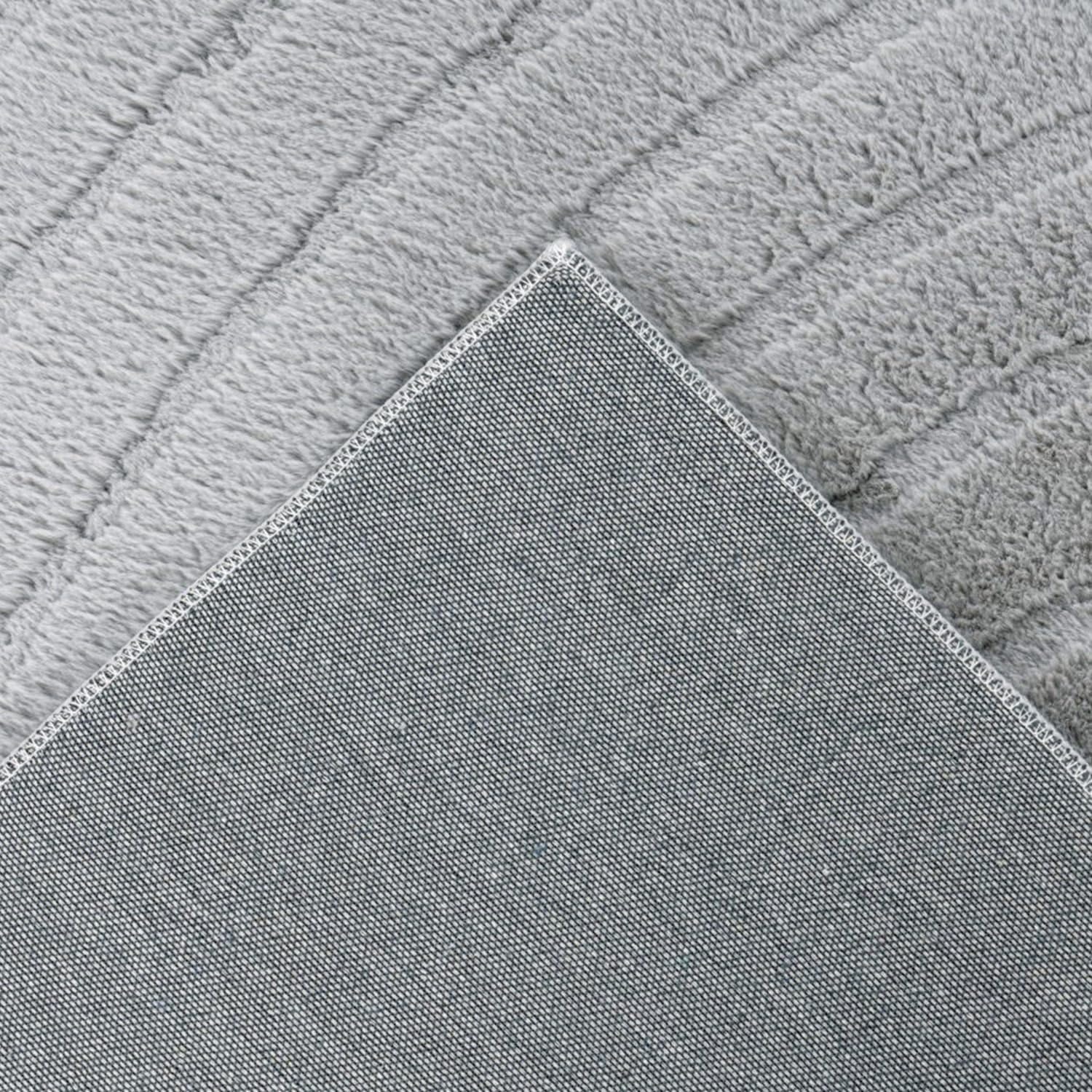Carpet City Teppich »WAVES 501« rechteckig 12 mm Höhe Kurzflor, Hochtief-Muster/ 3D-Effekt, Uni, Wohnzimmer, Schlafzimmer