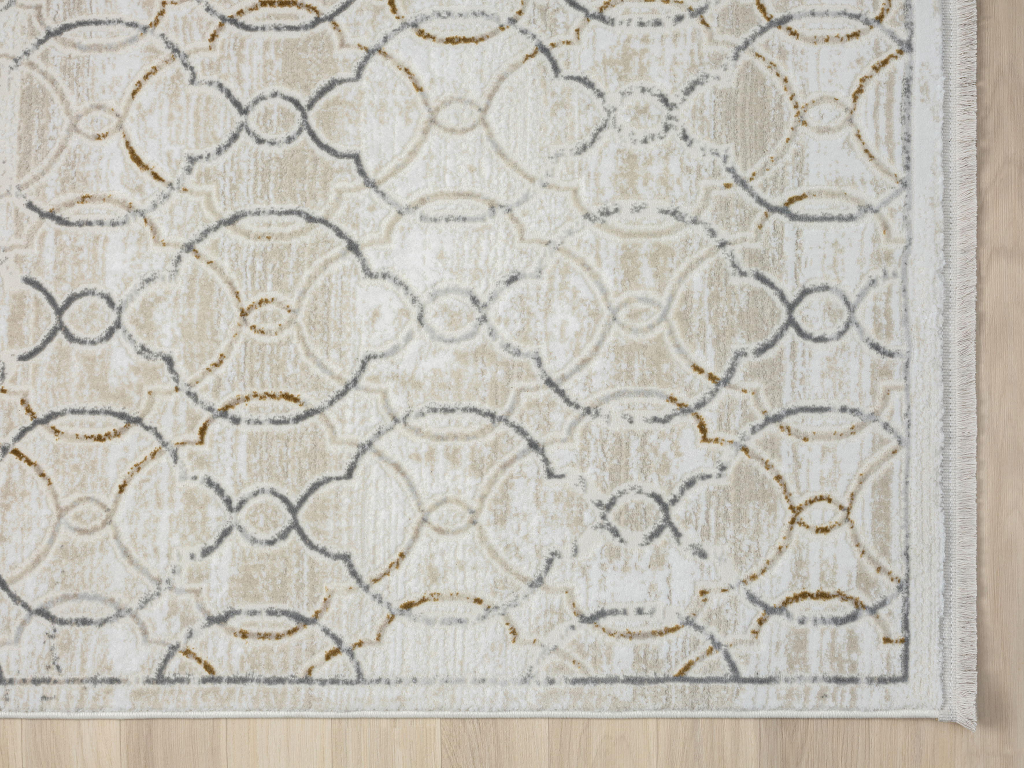 Thumbnail - Myflair Möbel & Accessoires Teppich "My Floor, LAGERRÄUMUNG" rechteckig 10 mm Höhe Kurzflor, Retro-Style, mit Fransen, b...