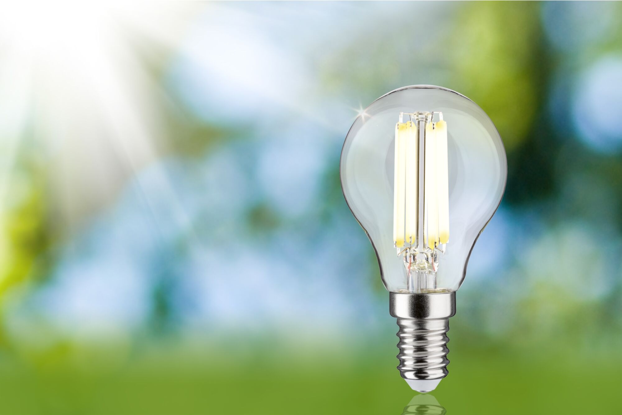 Paulmann LED-Leuchtmittel »Eco-Line Filament 230V LED Tropfen E14 1er-Set 525lm 2,5W 4000K Klar«, E14, 1 St., Neutralweiß