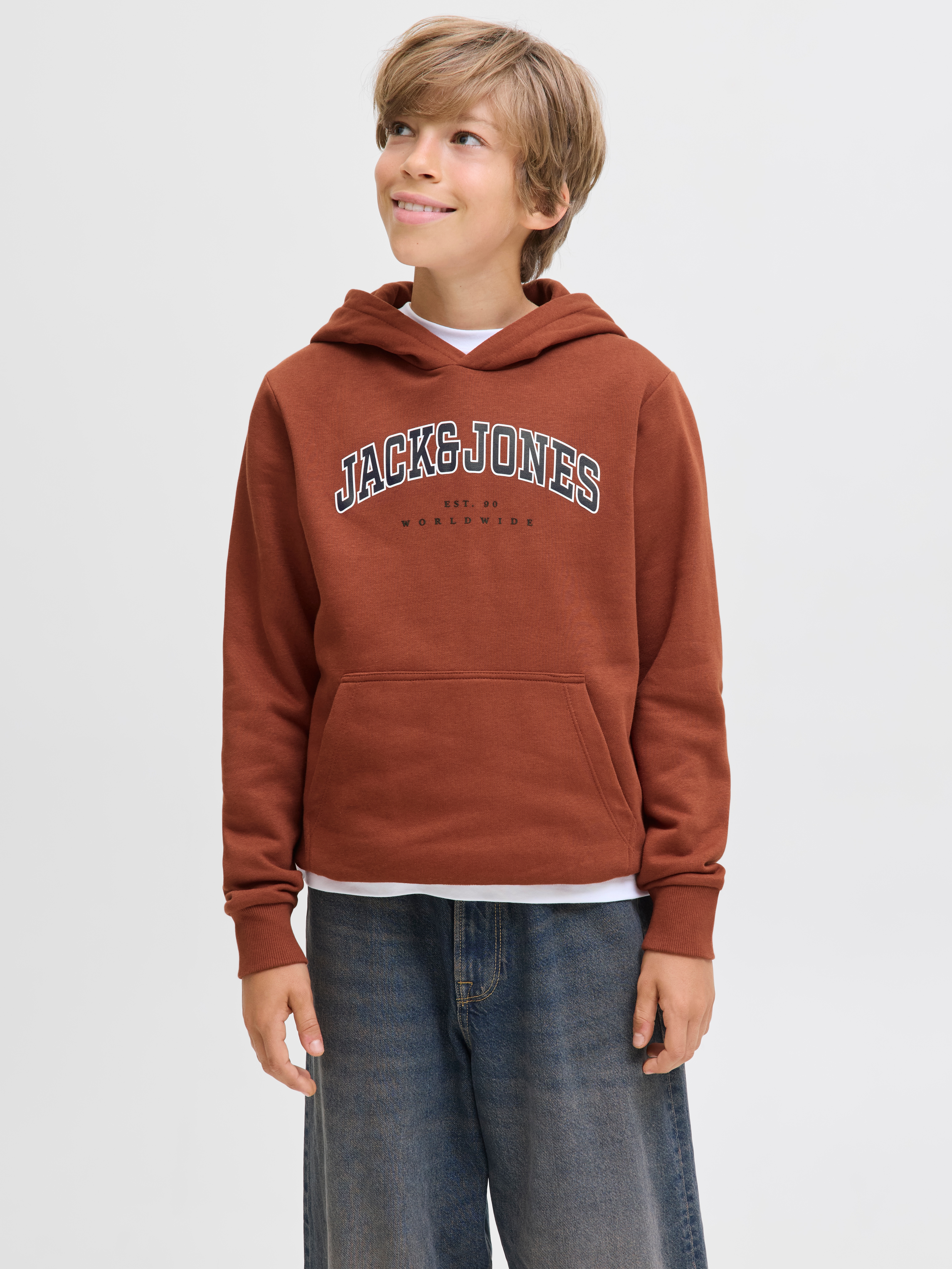 Jack & Jones Junior Kapuzensweatshirt "JJECALEB VARSITY SWEAT HOOD NOOS JNR"