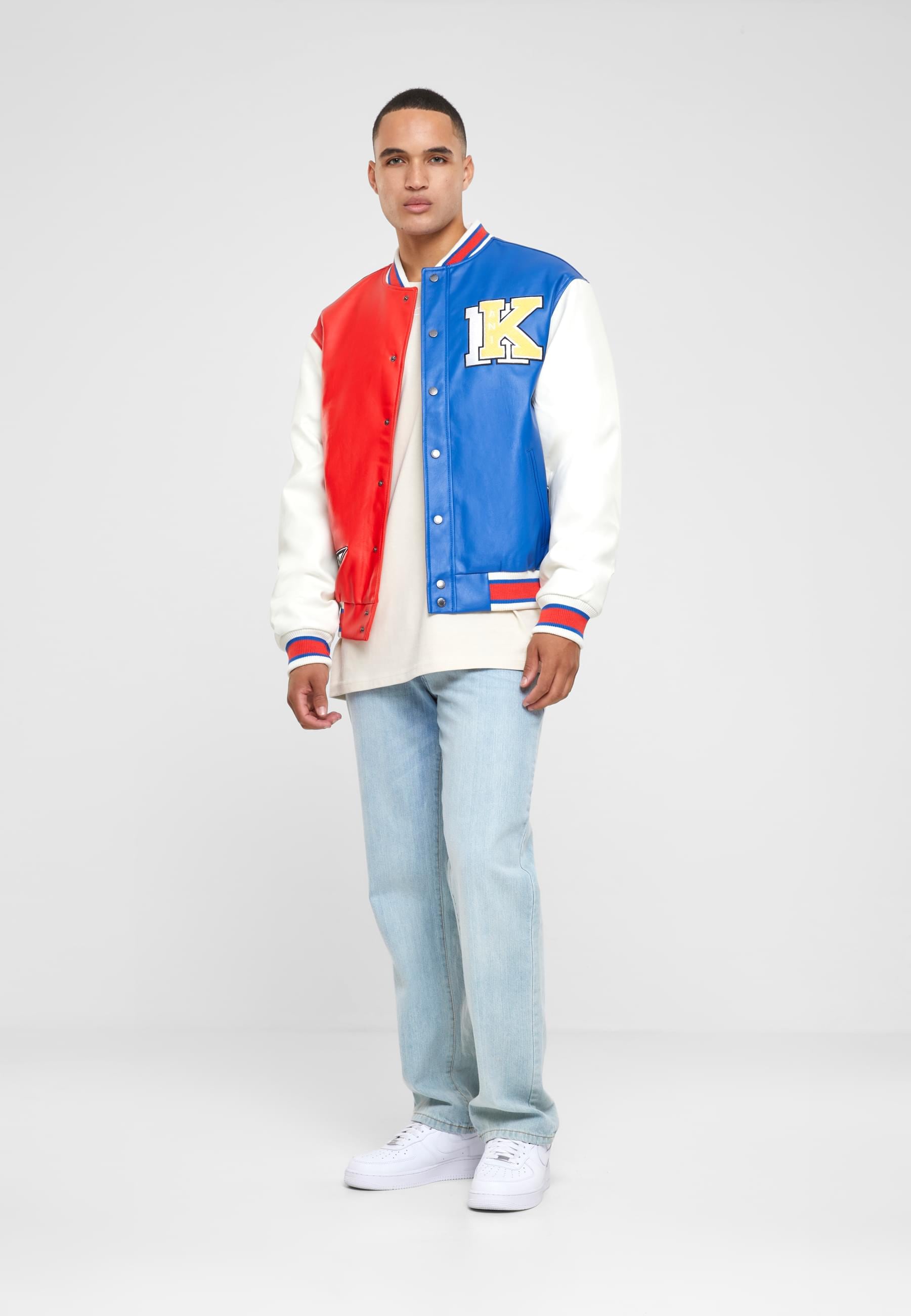 Karl Kani Allwetterjacke »Karl Kani Herren KK Retro Patch Block College Jacket«, (1 St.), ohne Kapuze