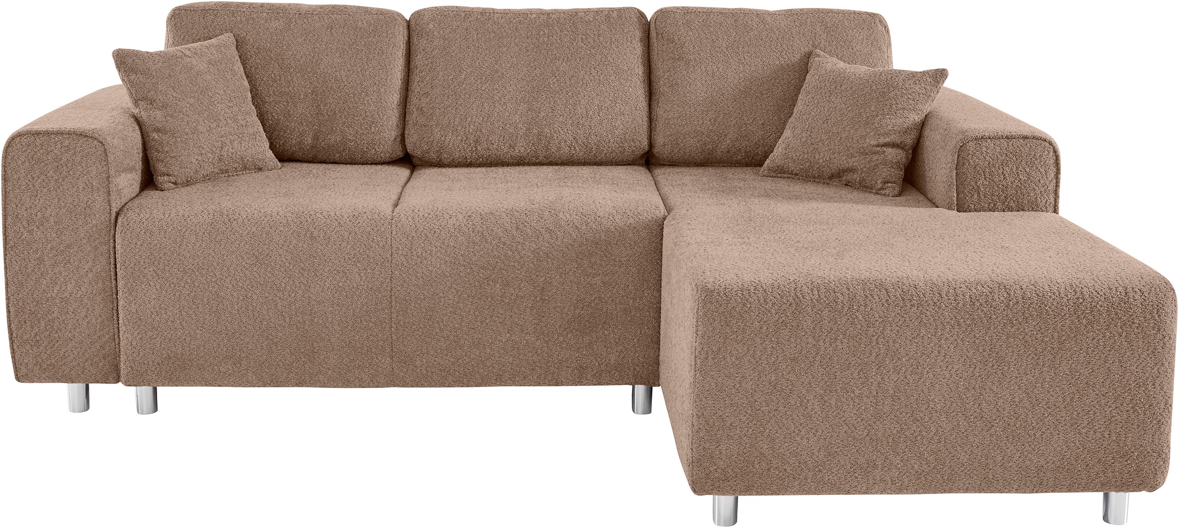 Guido Maria Kretschmer Home&Living Ecksofa »Györ«, L-Form, wahlweise mit Bettfunktion und Bettkasten incl. 2 Zierkissen