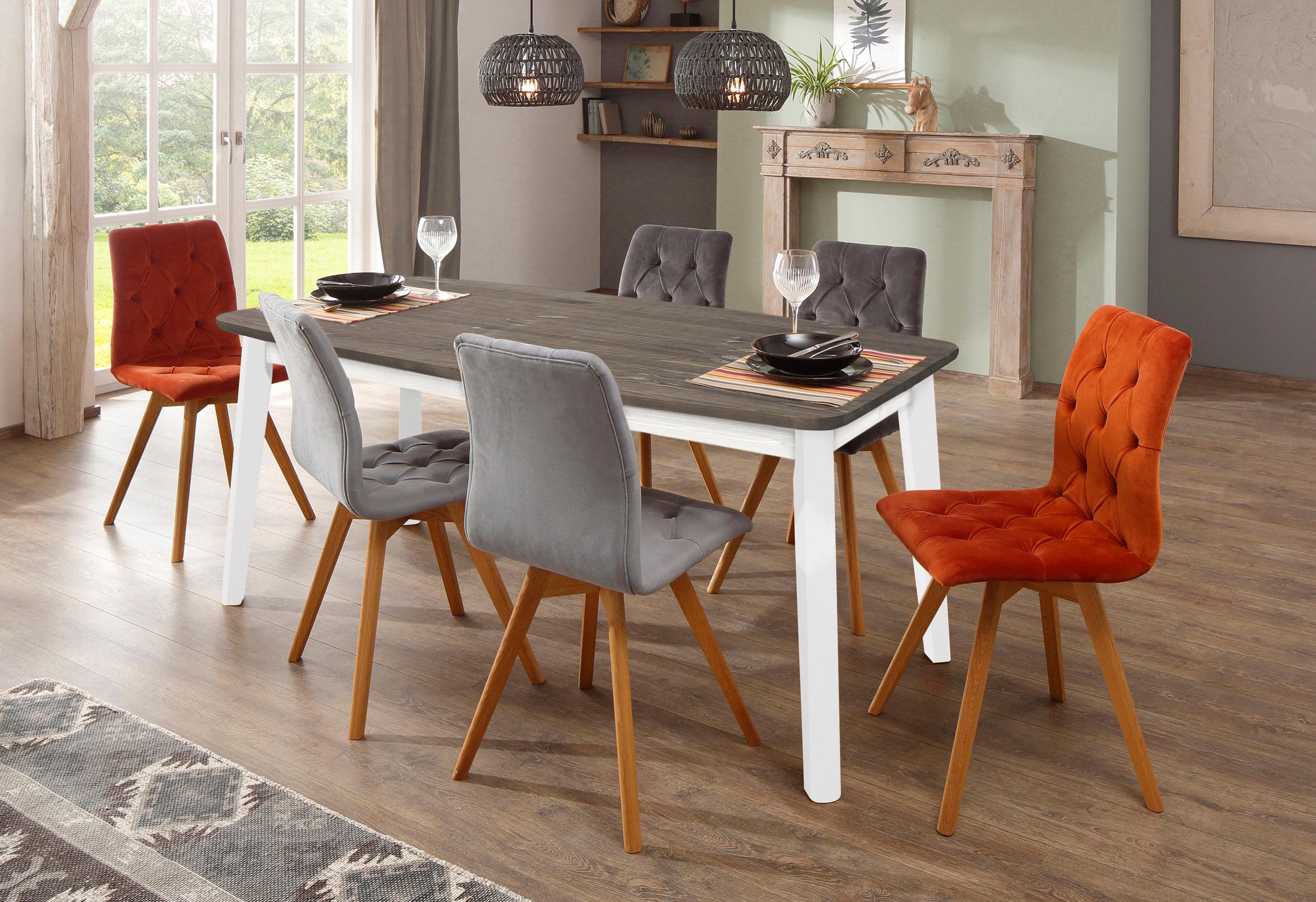 Home affaire Esstisch »Palermo«, mit Auszugfunktion, aus Massivholz, FSC® zertifiziert