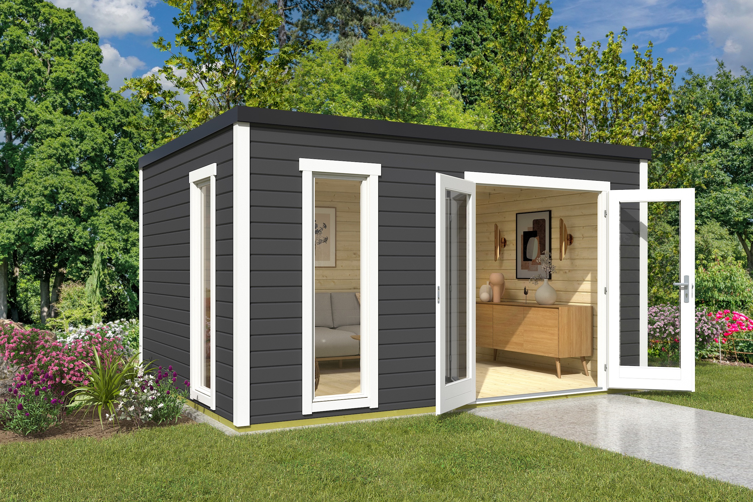 Nordic Holz Gartenhaus "Palermo 4", mit großen Glasflächen günstig online kaufen