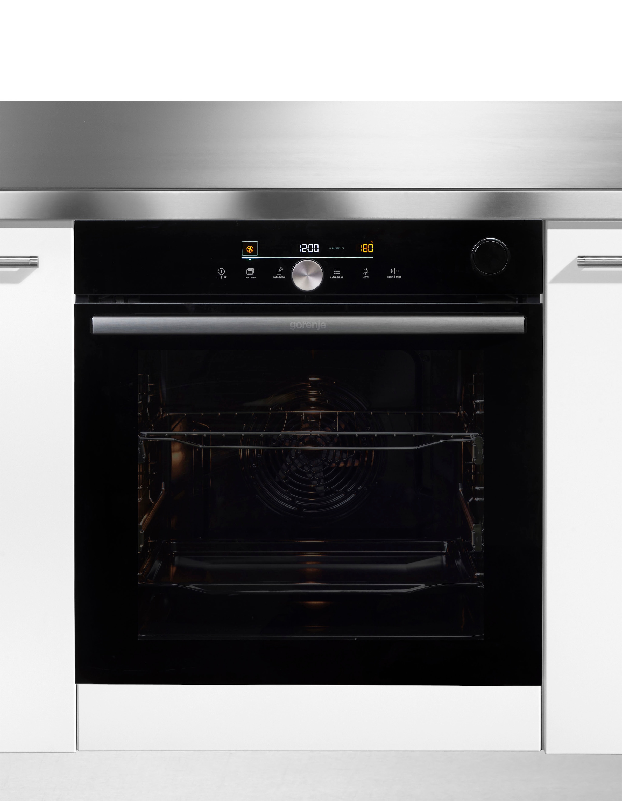 GORENJE Pyrolyse Backofen  »BPSA6747DGWI«, mit 2-fach-Teleskopauszug, Pyrolyse-Selbstreinigung, AirFry-Funktion