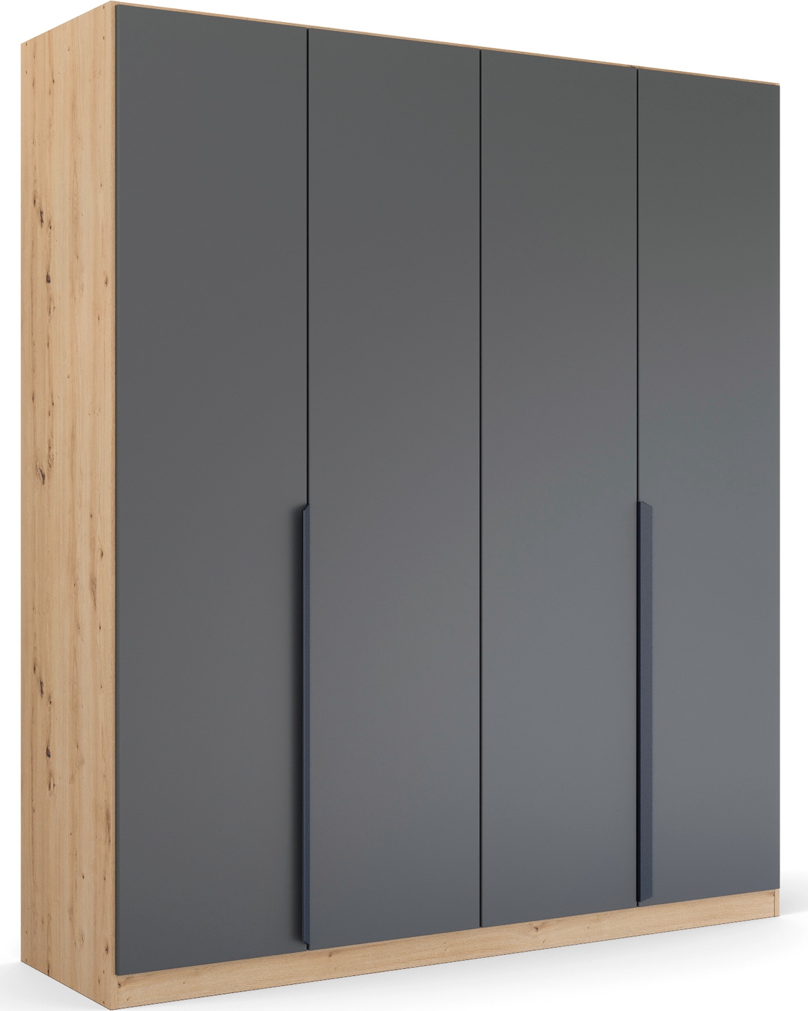 rauch Drehtürenschrank "Kleiderschrank Schrank Garderobe Ankleide DARK&WOOD BY QUADRA SPIN" Breiten: 181/226/271 cm, Höhe 210 cm, im Industrial Style mit Metallgriffstangen