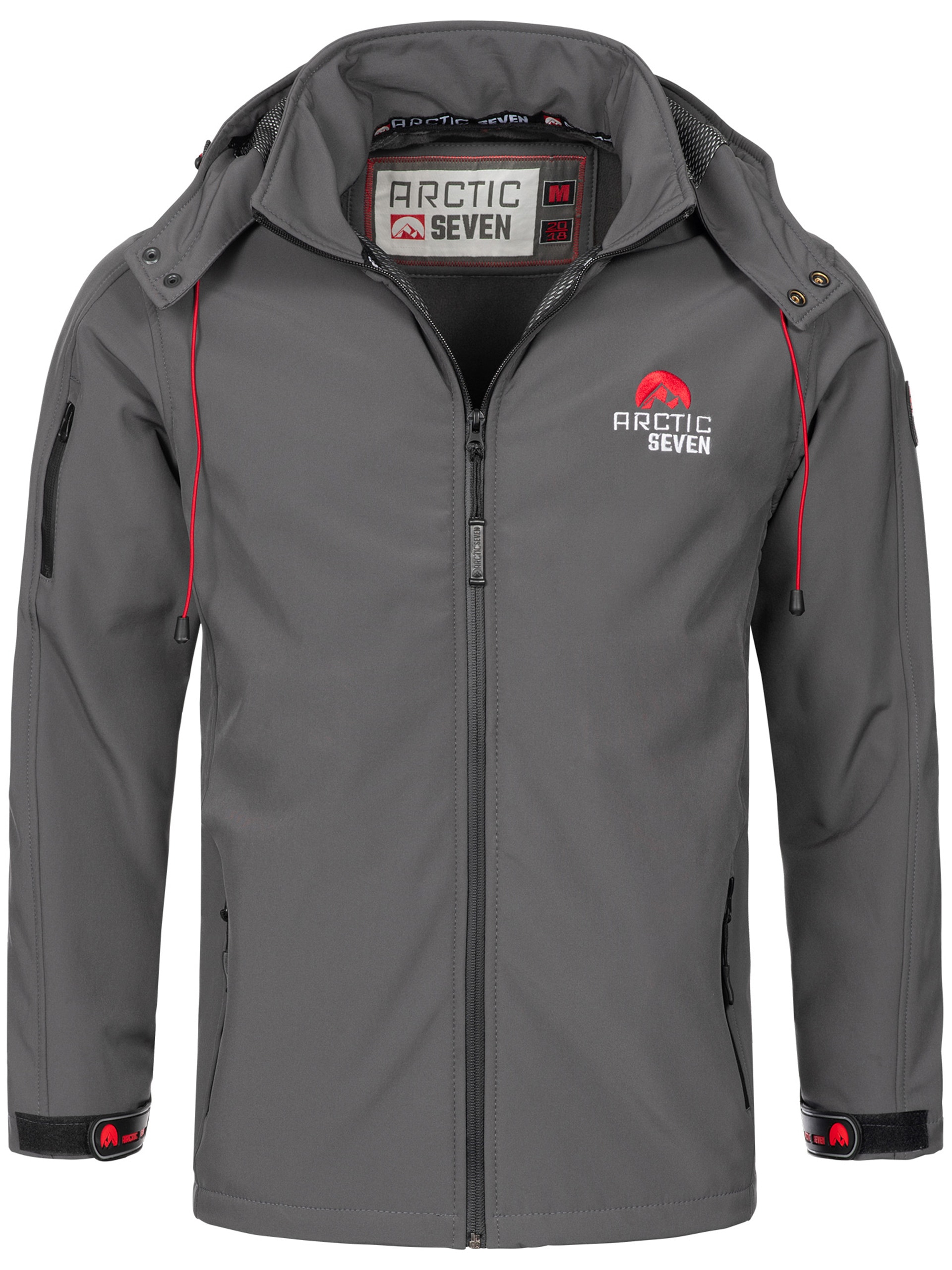 Arctic Seven Softshelljacke »ASAdventuraa«, sportliche Outdoorjacke mit abnehmbarer Kapuze