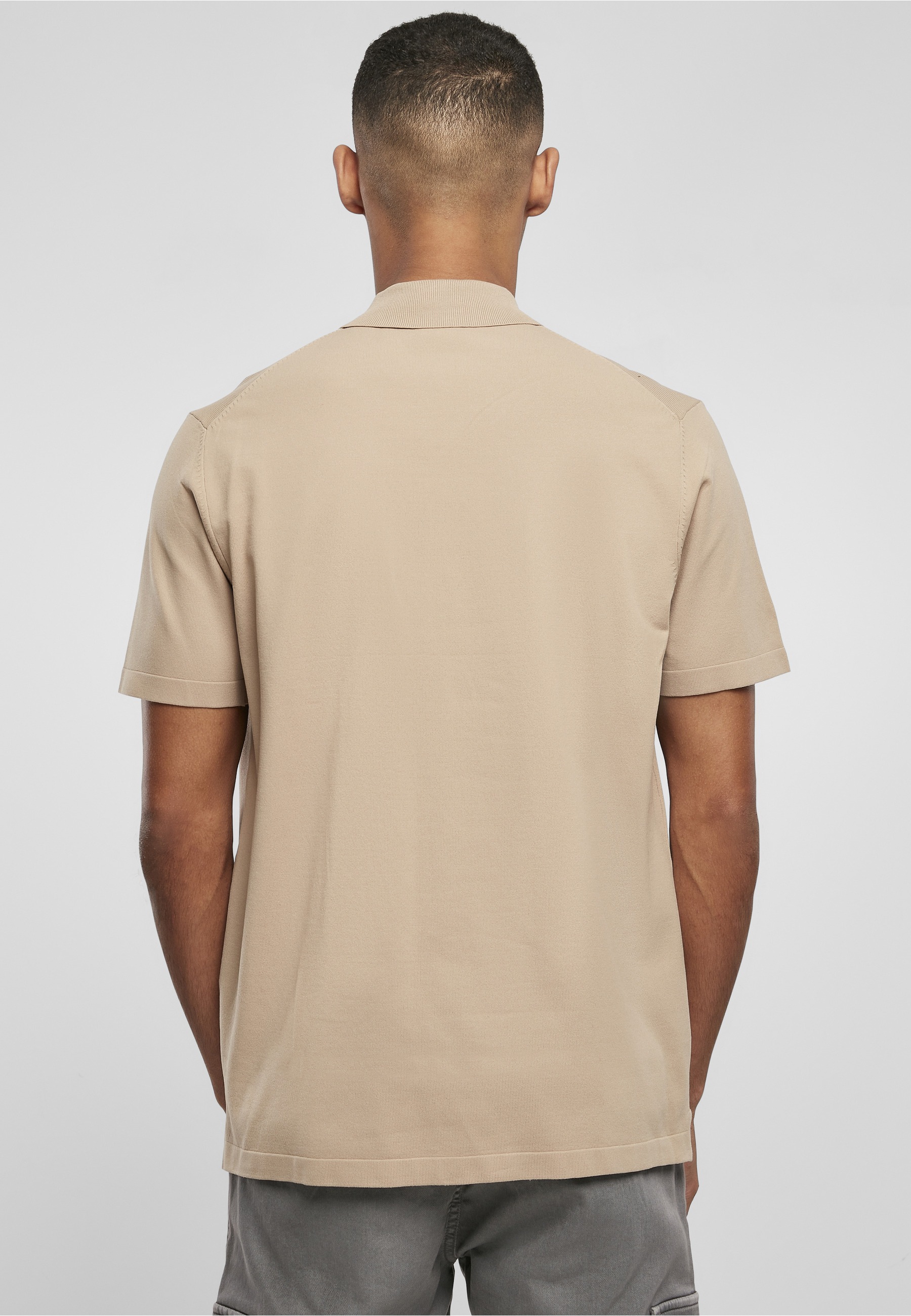 URBAN CLASSICS Langarmhemd »Urban Classics Herren Knitted Shirt« 1