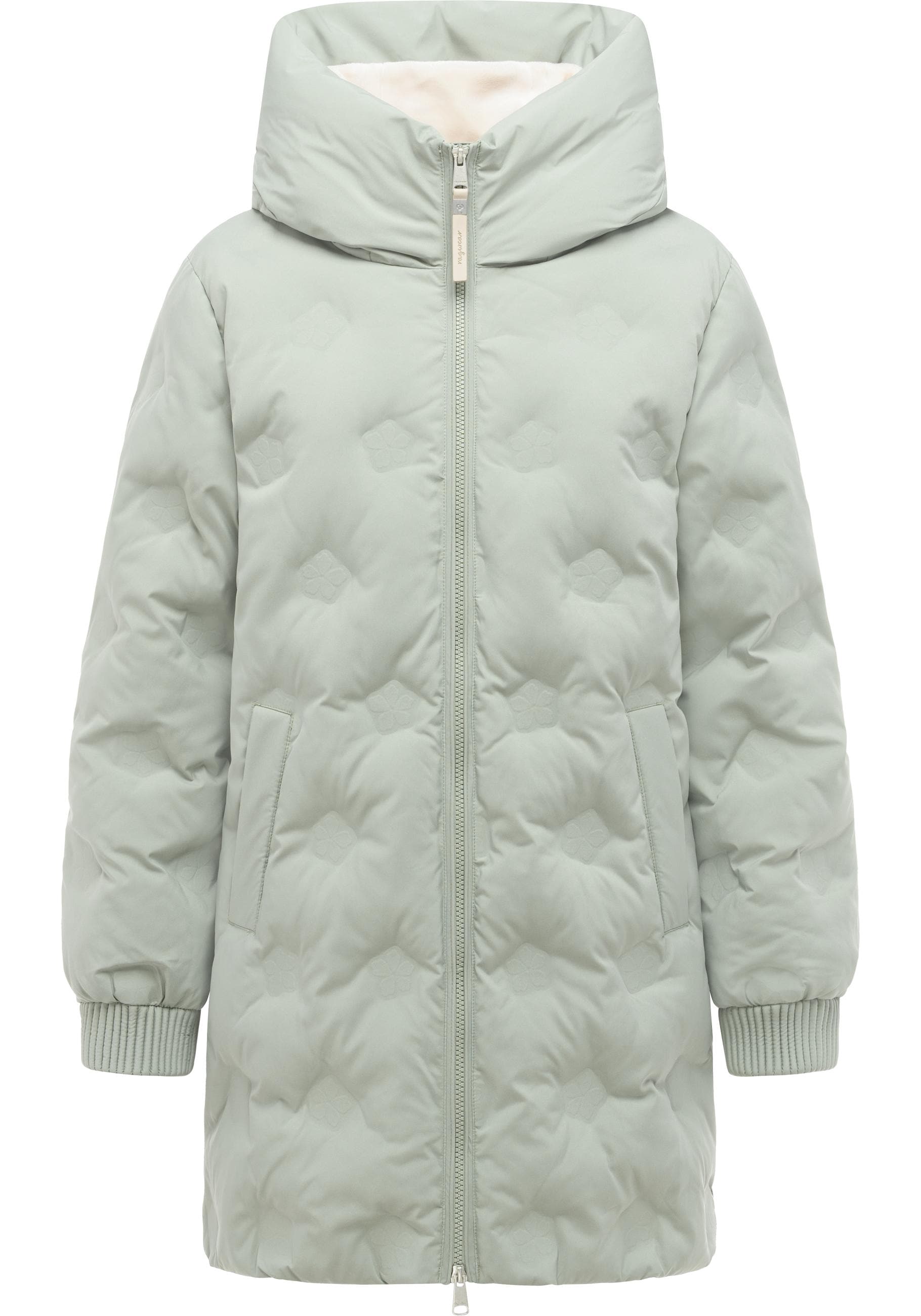 Ragwear Kurzmantel »Noxie Embossed Y« Leichter Winter-Steppmantel mit Kapuze, wasserdicht