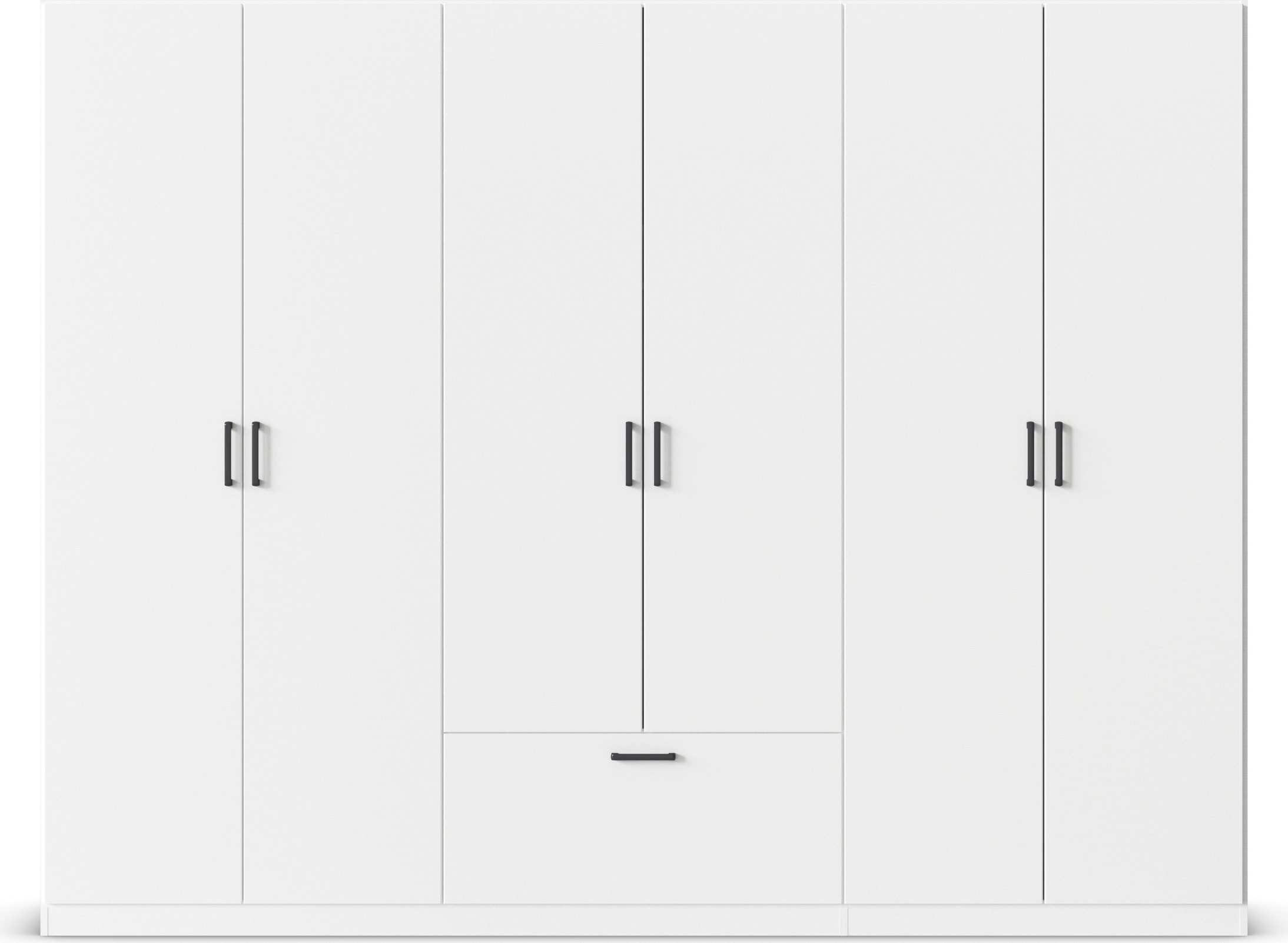 rauch Drehtürenschrank »Kleiderschrank Schrank Garderobe Wäscheschrank BARI«, mit Schubasten mittig, moderner Griff in Graumetallic MADE IN GERMANY