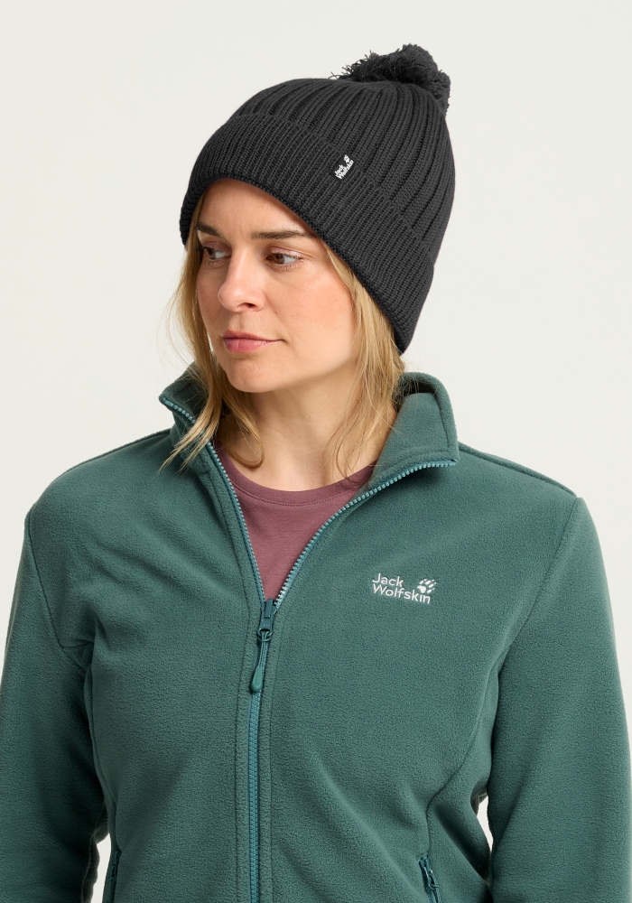Jack Wolfskin Bommelmütze »POM POM BEANIE« Bommelmütze, warm, winddicht