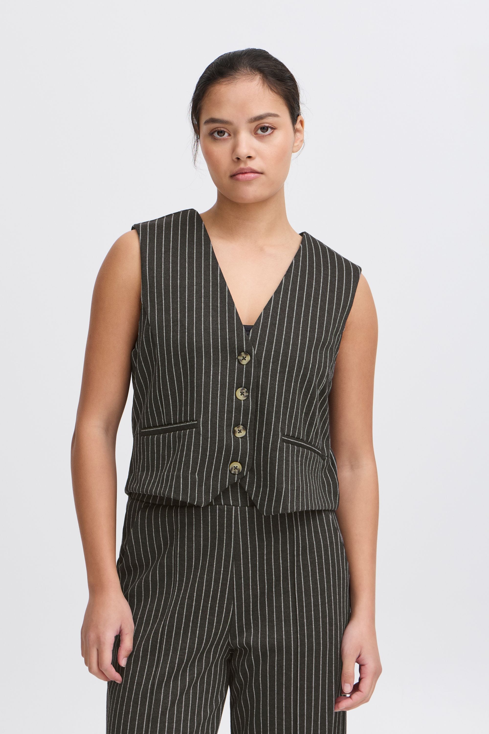 Ichi Kurzweste »Kurzweste IXKATE PINSTRIPED WA«, (1 tlg.)