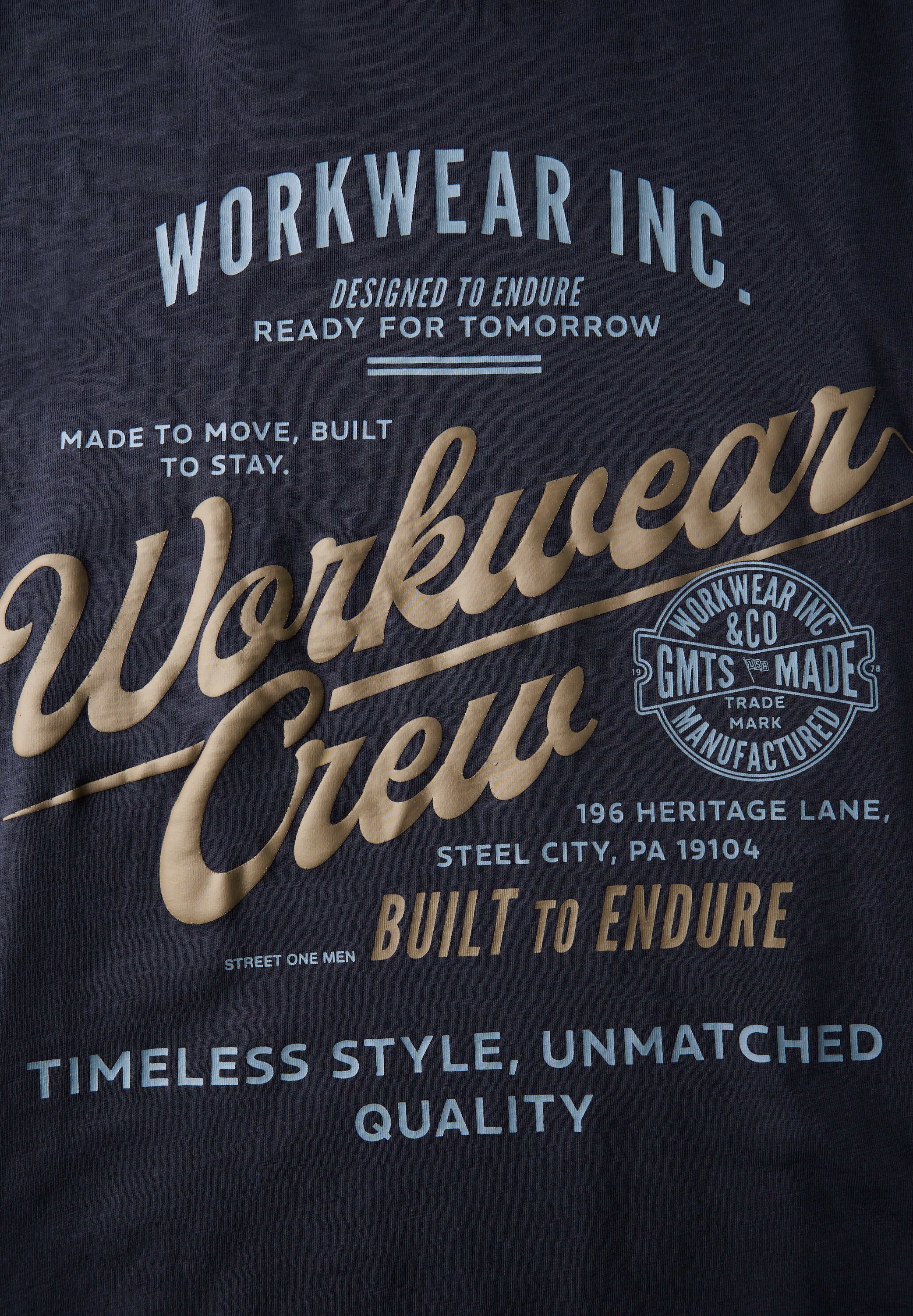 STREET ONE MEN T-Shirt, aus reiner Baumwolle