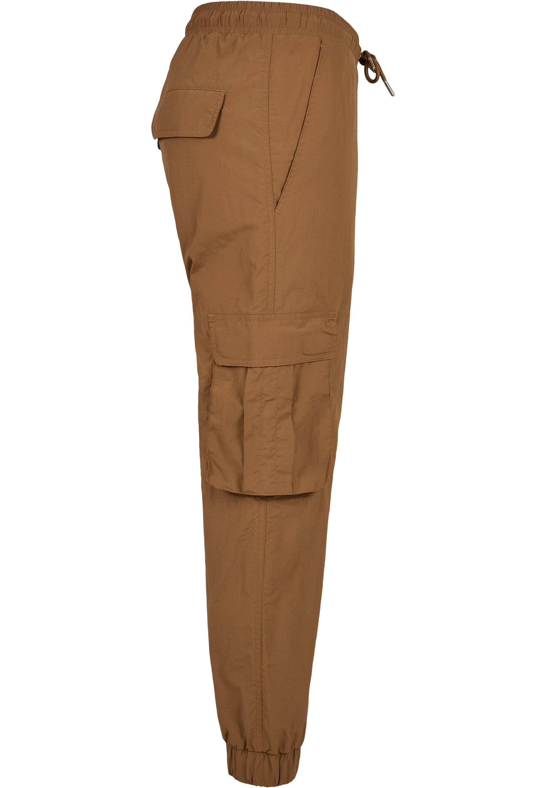 URBAN CLASSICS Cargohose »Urban Classics Damen Ladies High Waist Crinkle Nylon Cargo Pants«, (1 tlg.)