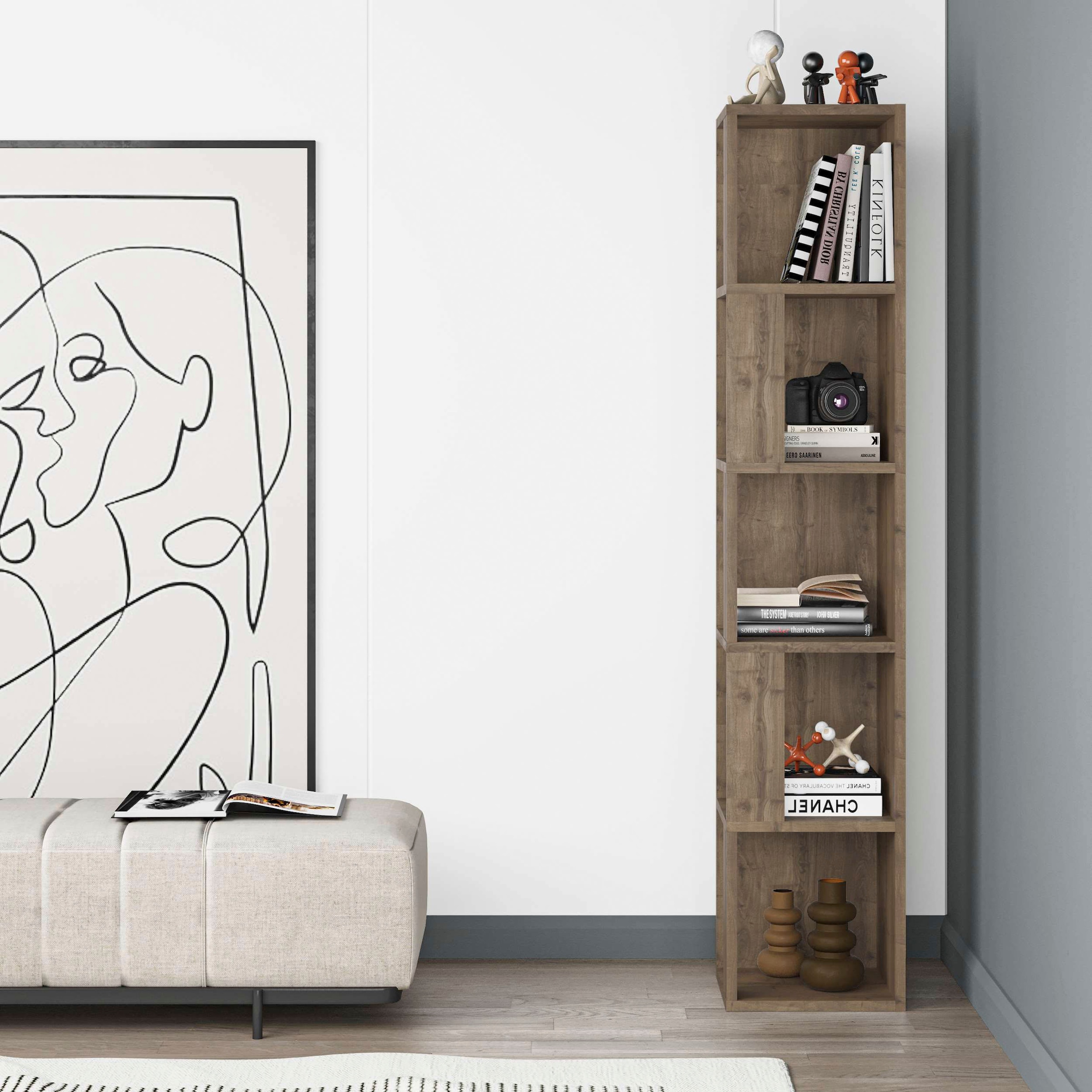 Decortie Bücherregal »Piano Bücherregal«, (Packung), Leichte Montage, Lagerung, Platzsparend