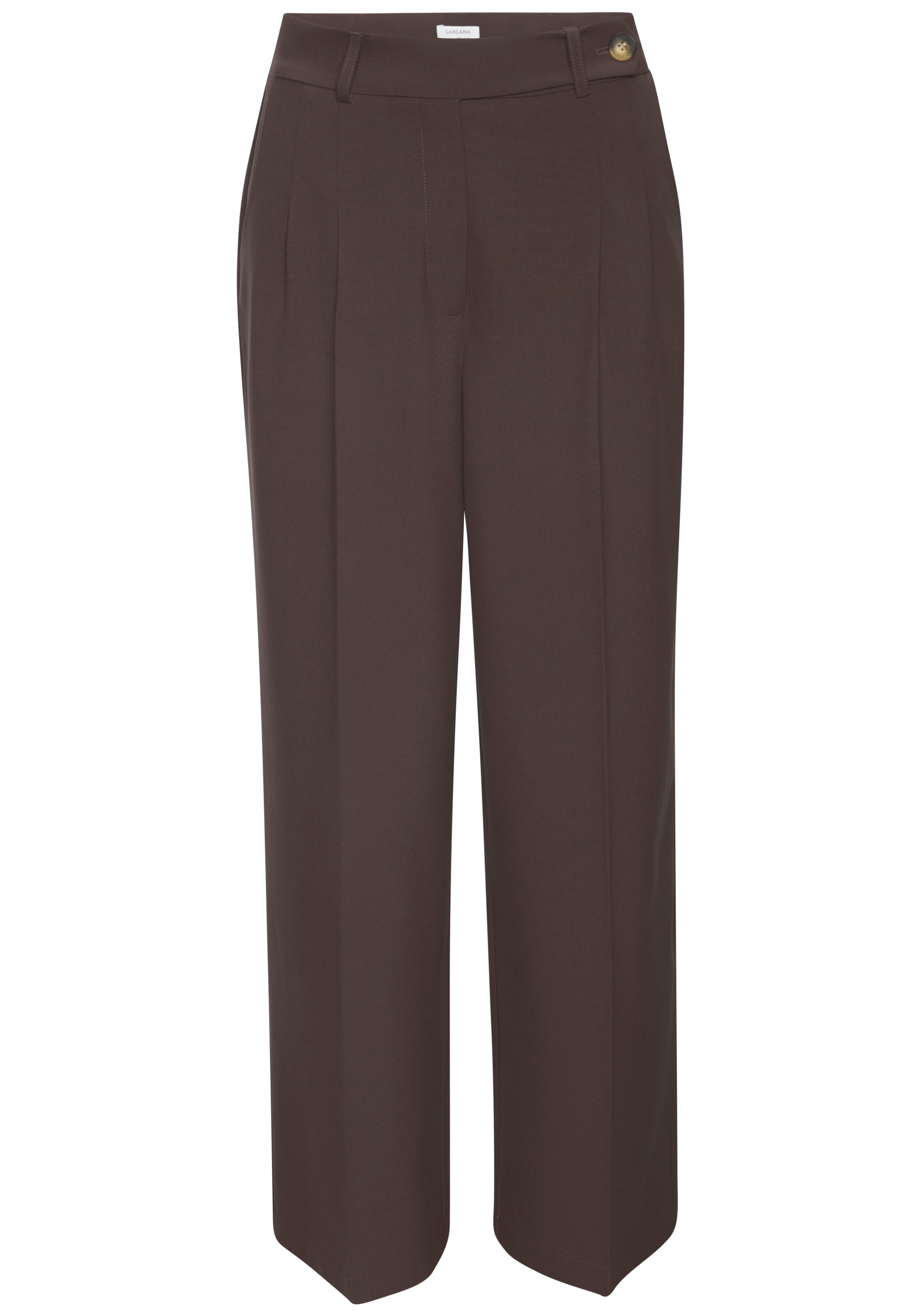 LASCANA 1100000002199 "mit weitem Bein aus weicher und leichter Webware" Sommerhose im Business-Look, elegante Anzughose mit Taschen