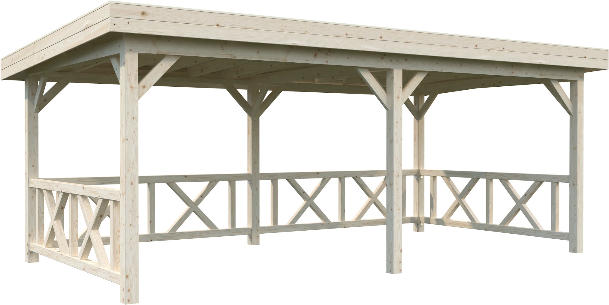 Palmako Holzpavillon »Lenna 16,6 m² Set 307« BxTxH: 628x340x245 cm