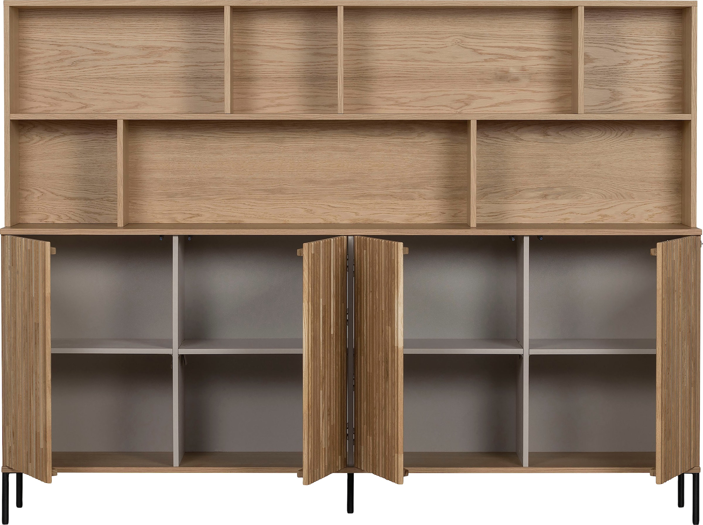 WOOOD Buffet »Gravu«, viel Stauraum, Push-to-Open Funktion, H 150 cm x B 200 cm
