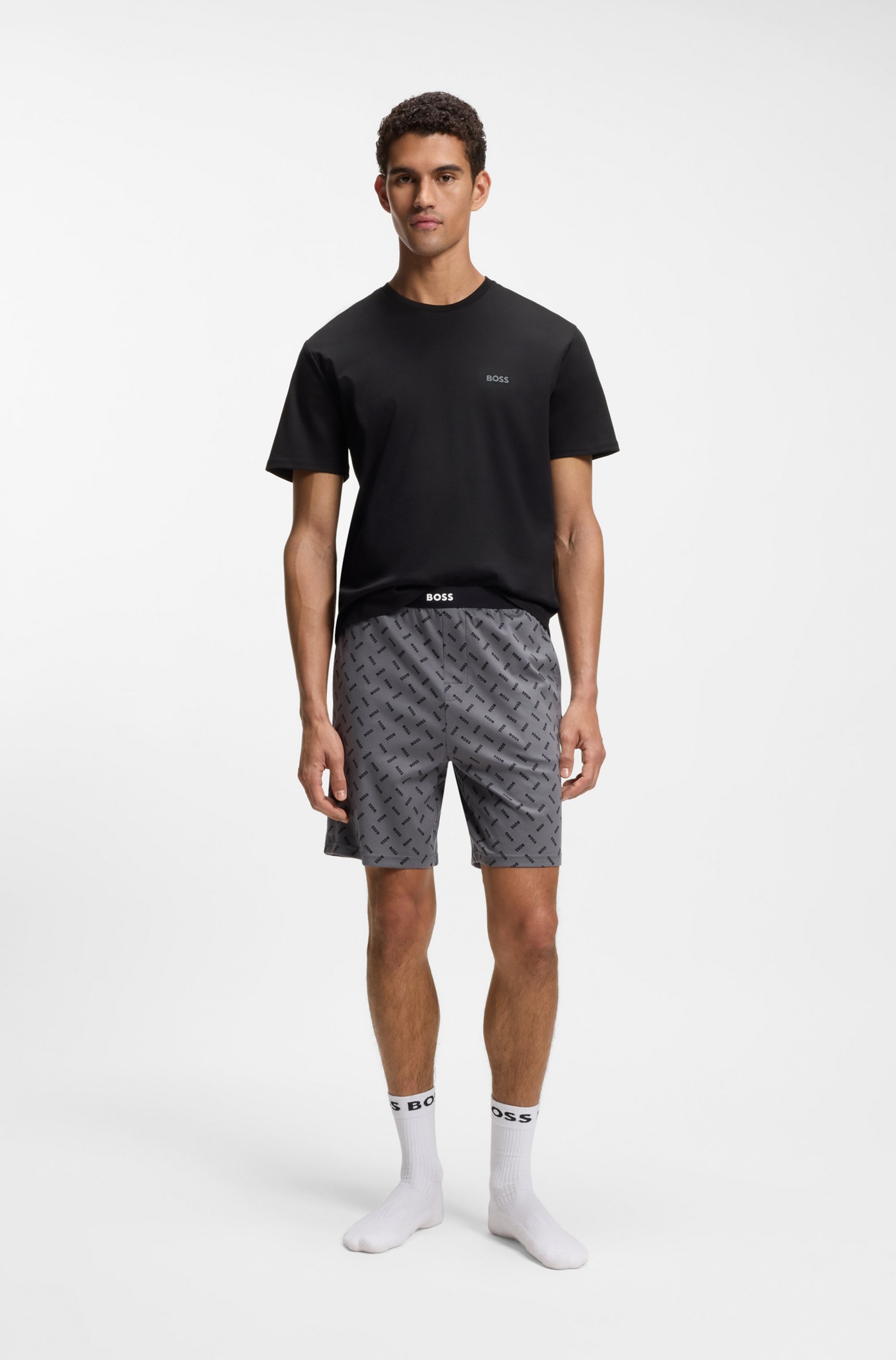 BOSS Shorty »Relax« Set, 2 tlg. mit Logo Details, regular fit, mit elastischem Bund