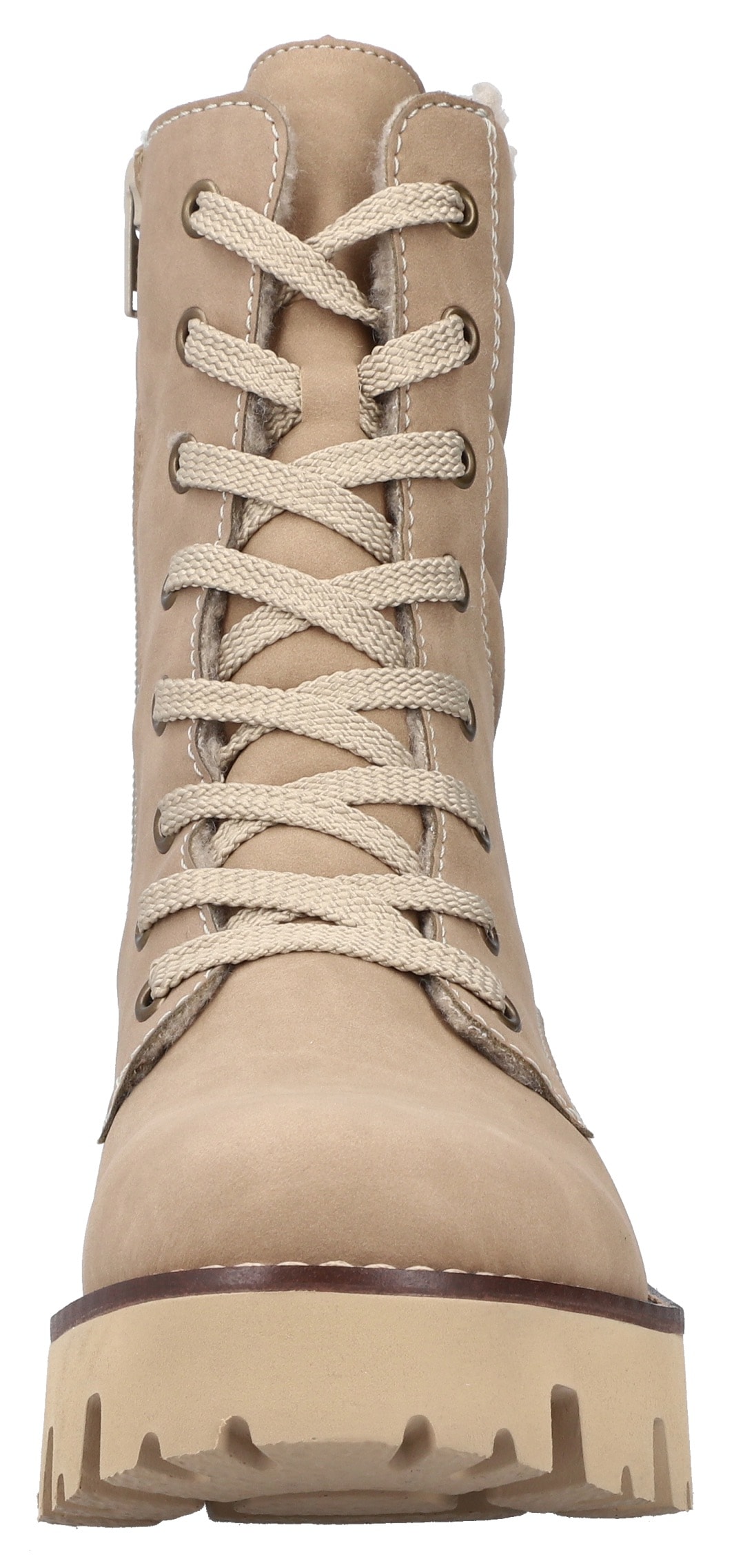 Rieker Winterstiefelette, Winterboots, Schnürboots, Profilsohle, mit Innenreißverschluss