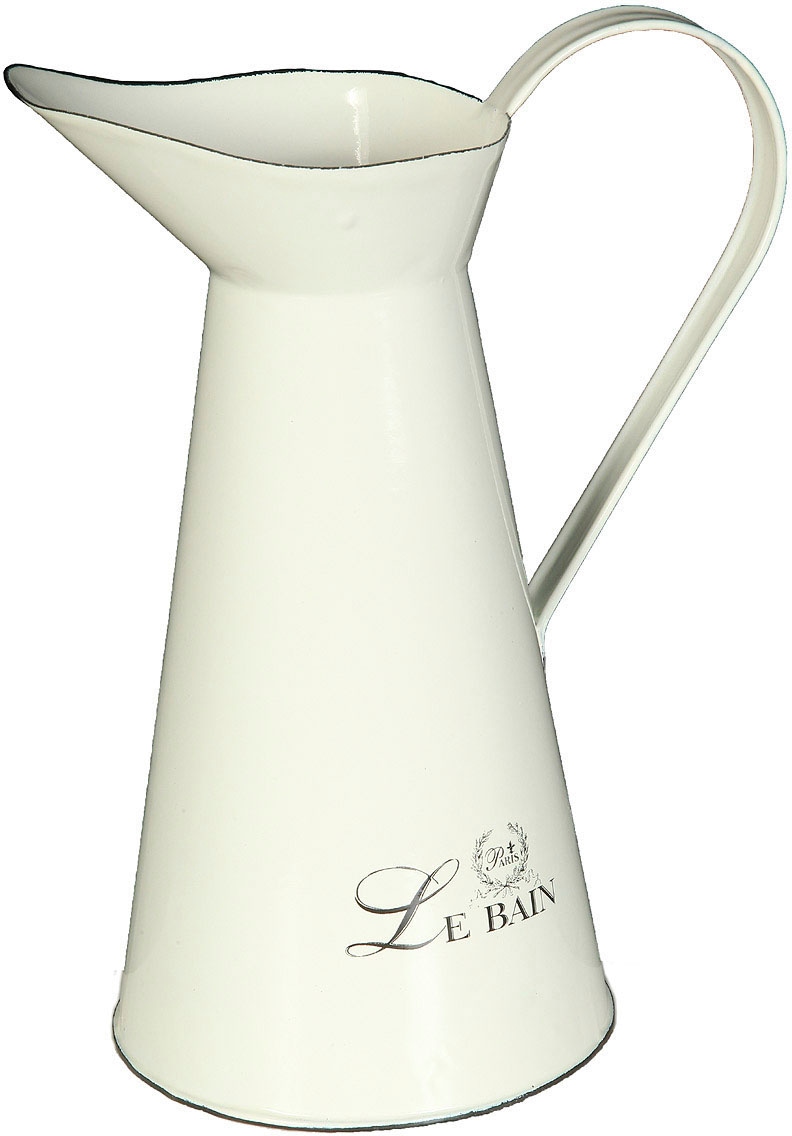 Ambiente Haus Kanne "Krug aus Emaille in Antikcreme (H) 26 cm" 1 tlg. günstig online kaufen