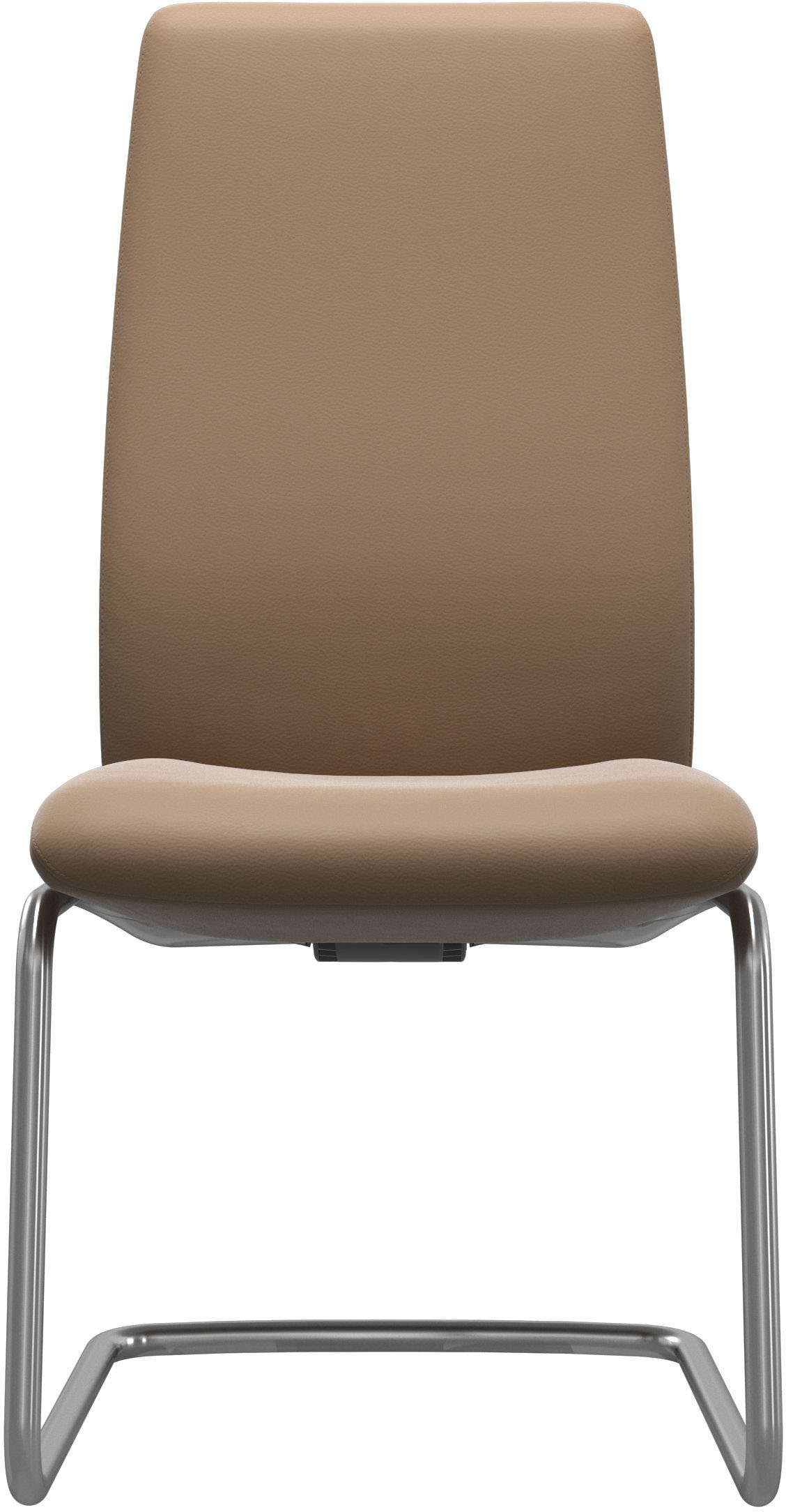 Polsterstuhl STRESSLESS "Laurel", braun (almond paloma, chrom matt), B:53cm H:105cm T:60cm, Leder PALOMA: PALOMA ist ein durchgefärbtes Semianilin-Möbelleder mit natürlicher Narbung., Stühle, Polsterstuhl, High Back, Größe L, mit Beinen aus Stahl in Chrom 2