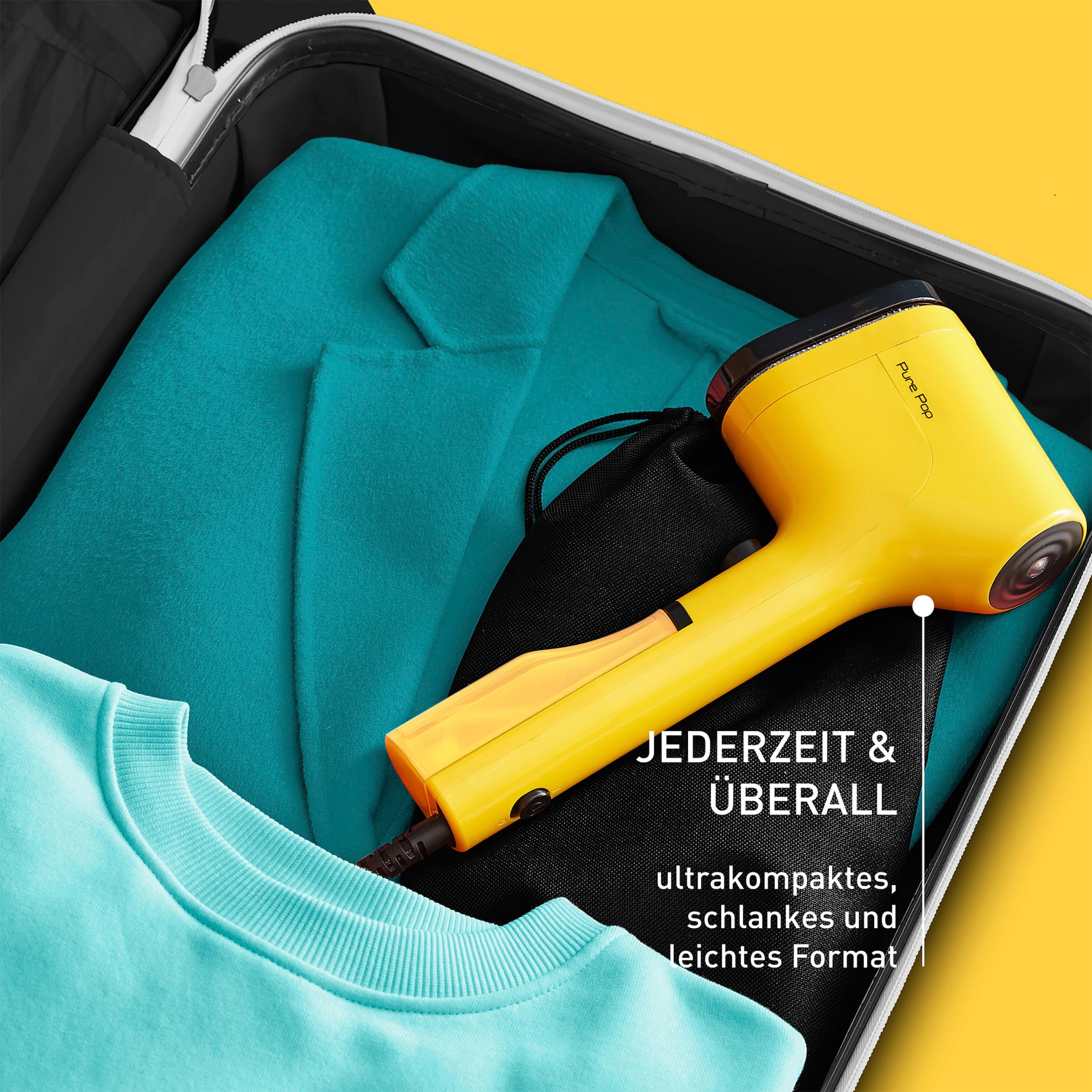 Tefal Dampfbürste »Pure Pop« 1300 W entfernt bis zu 99,99% der Viren/Bakterien/Keime