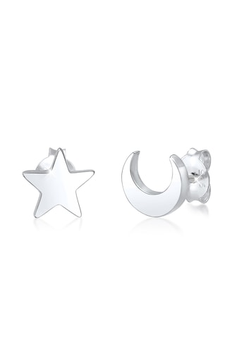 Paar Ohrstecker »Basic Trend Astro Sterne Halbmond 925 Silber«